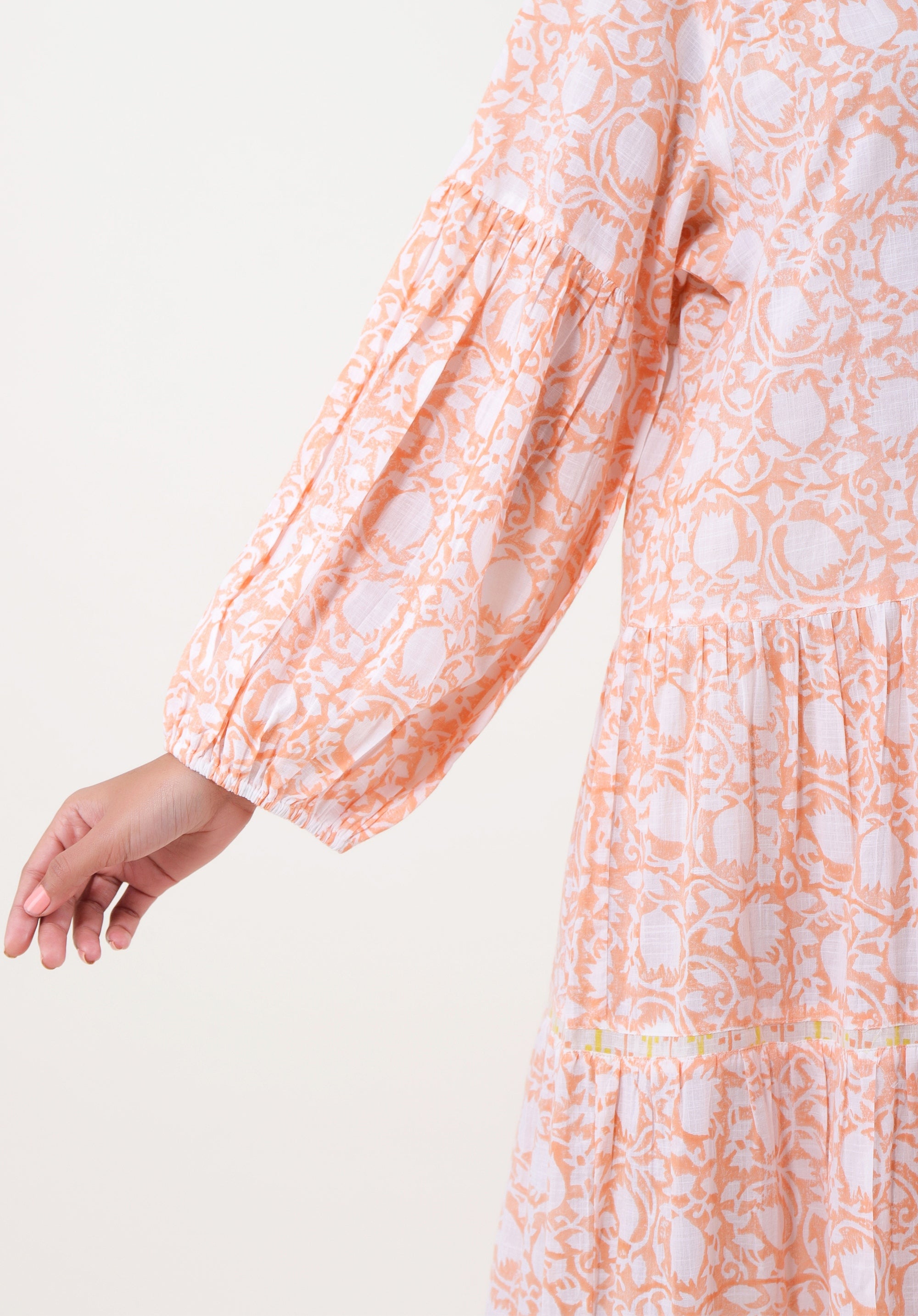 Women Block Printed dress Mahe Lily