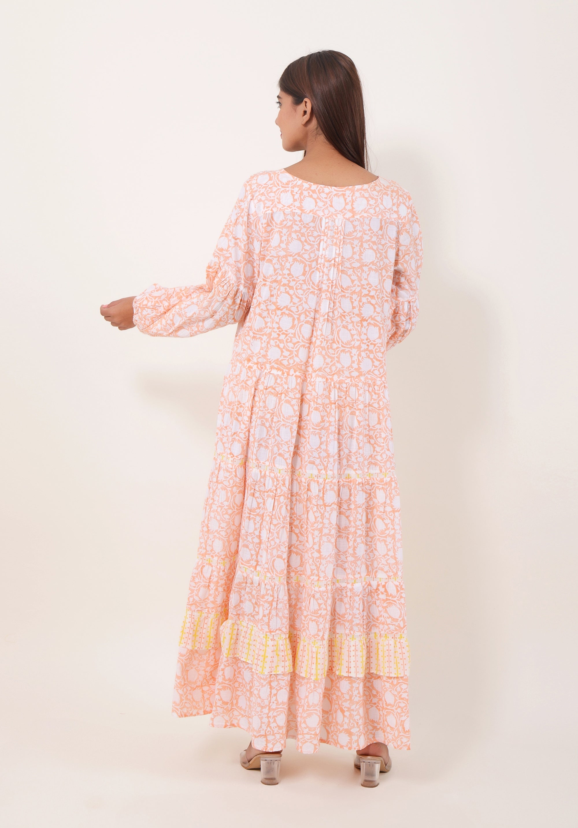 Women Block Printed dress Mahe Lily