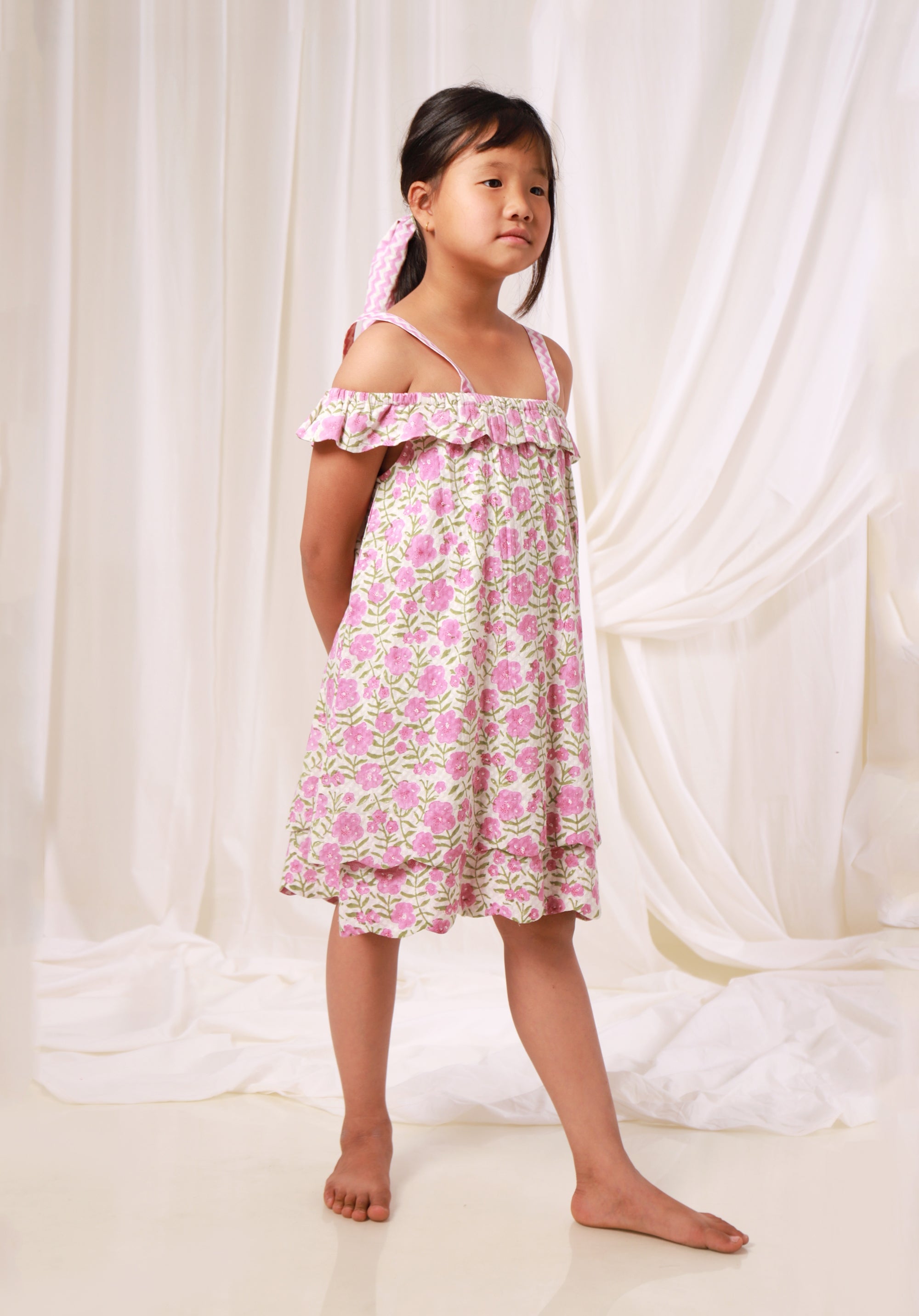 Girl's Block printed Dress Misha Floral