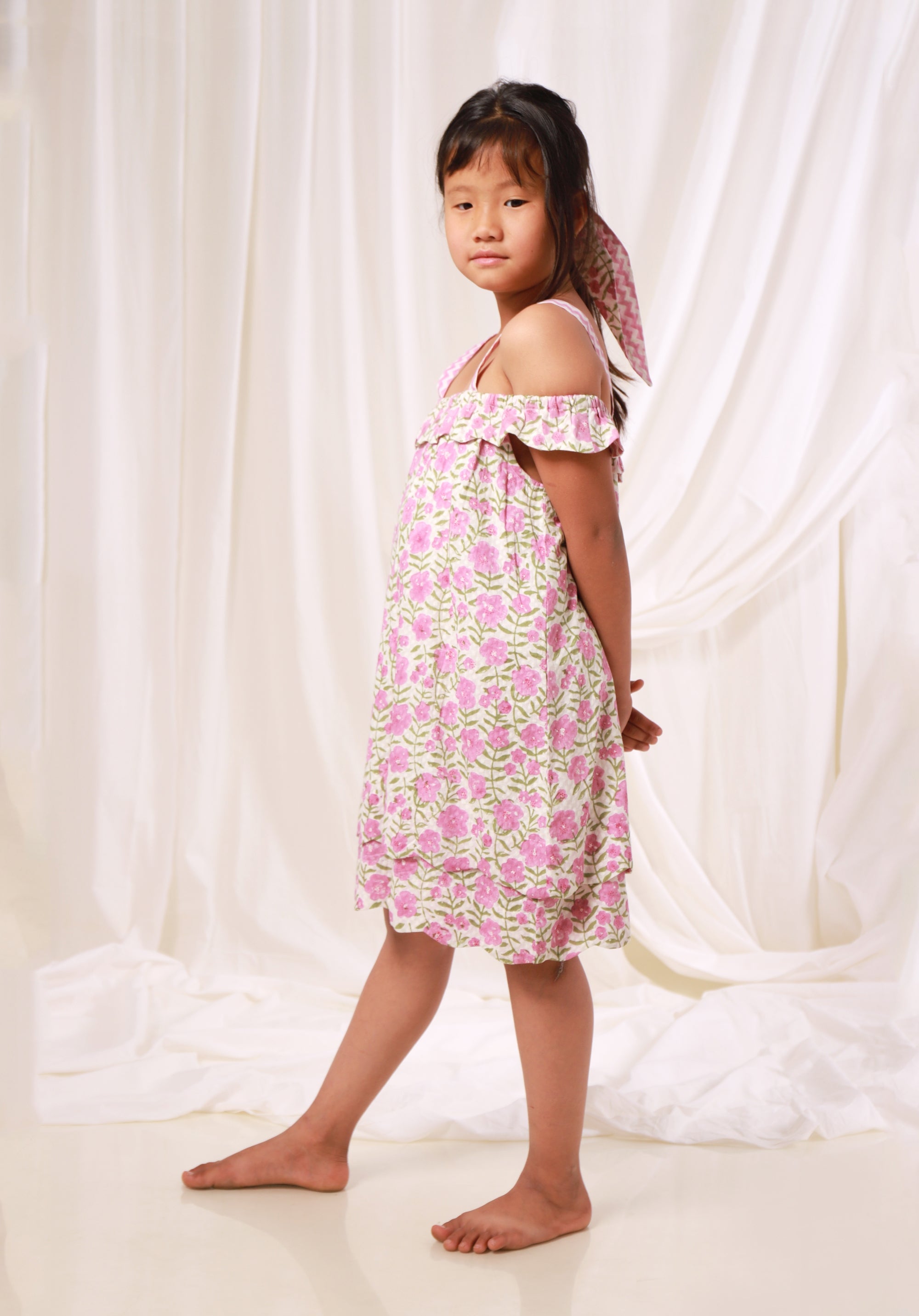 Girl's Block printed Dress Misha Floral