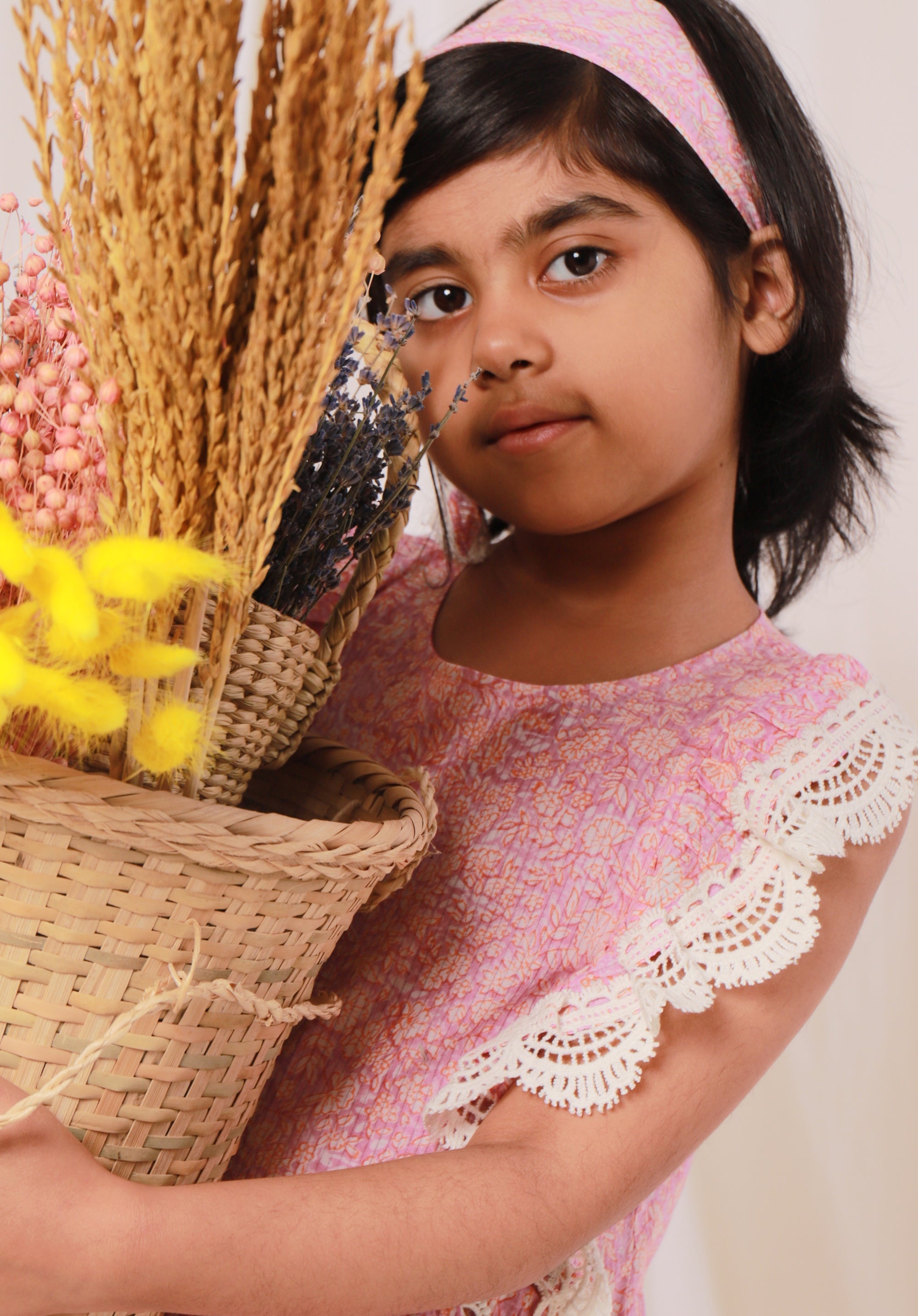 Block printed Girl's Dress Charu Liberty