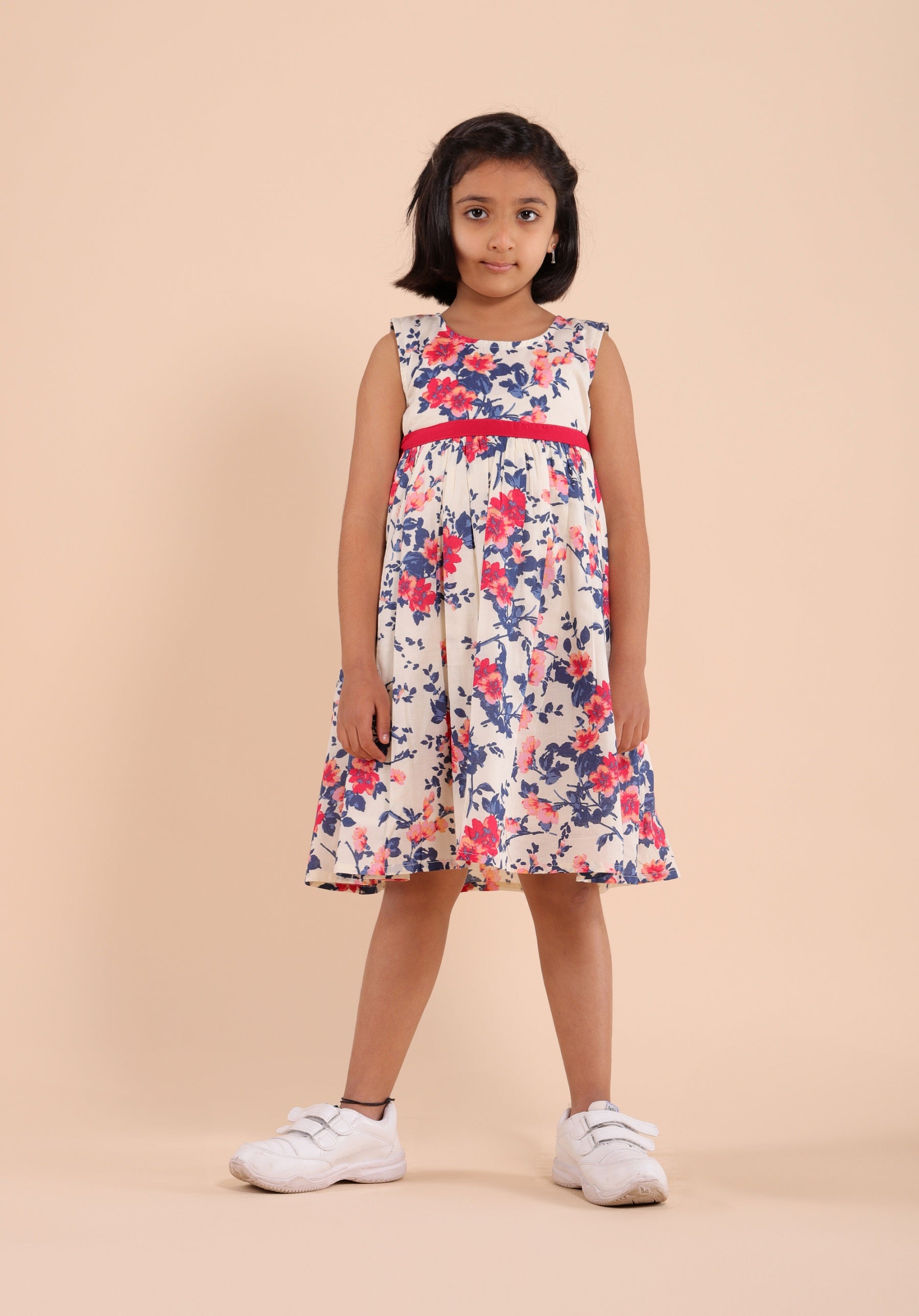 Girls Printed Floral Dress Multi- 20400