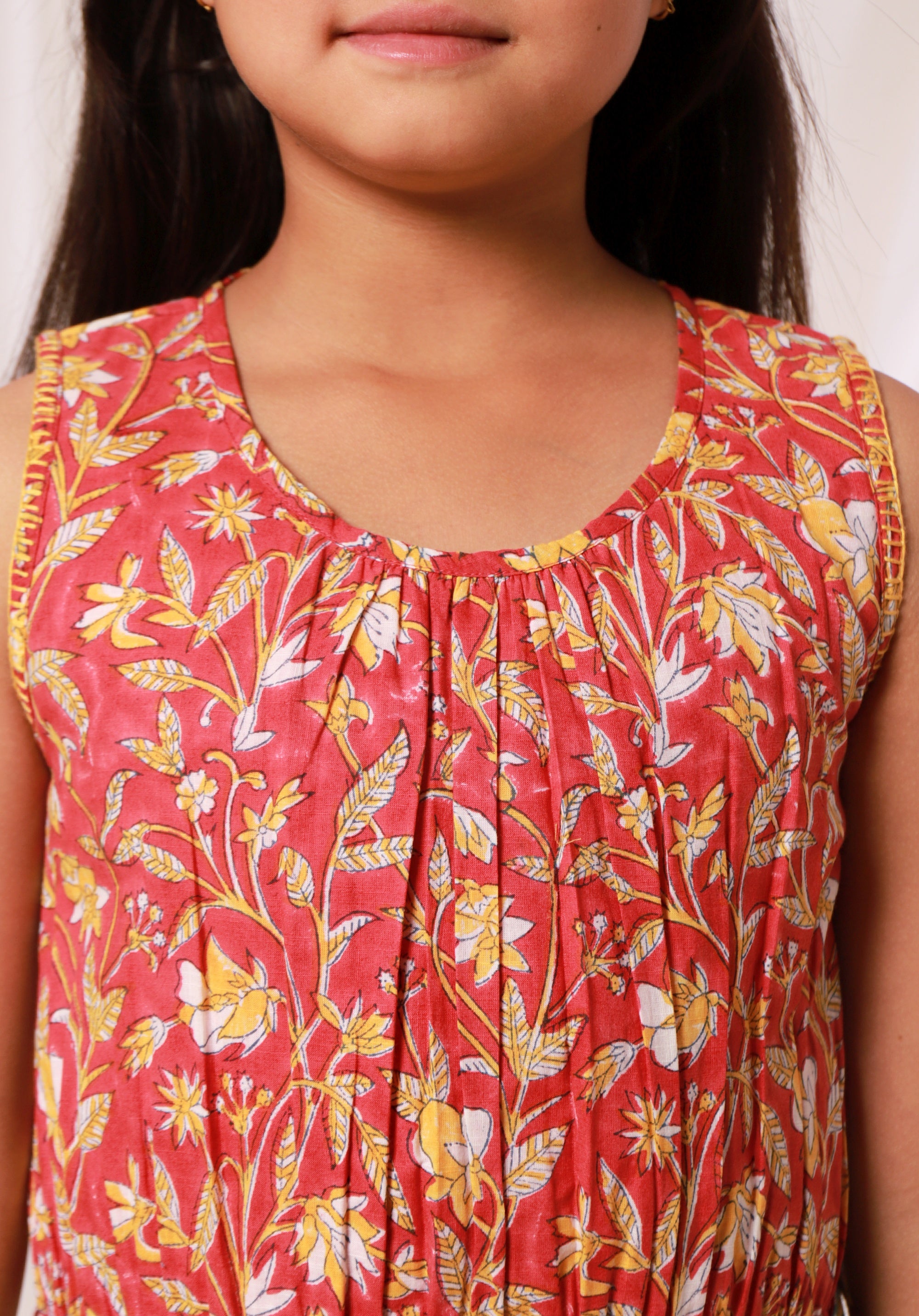 Block printed Girl's Dress Mahira Jaal