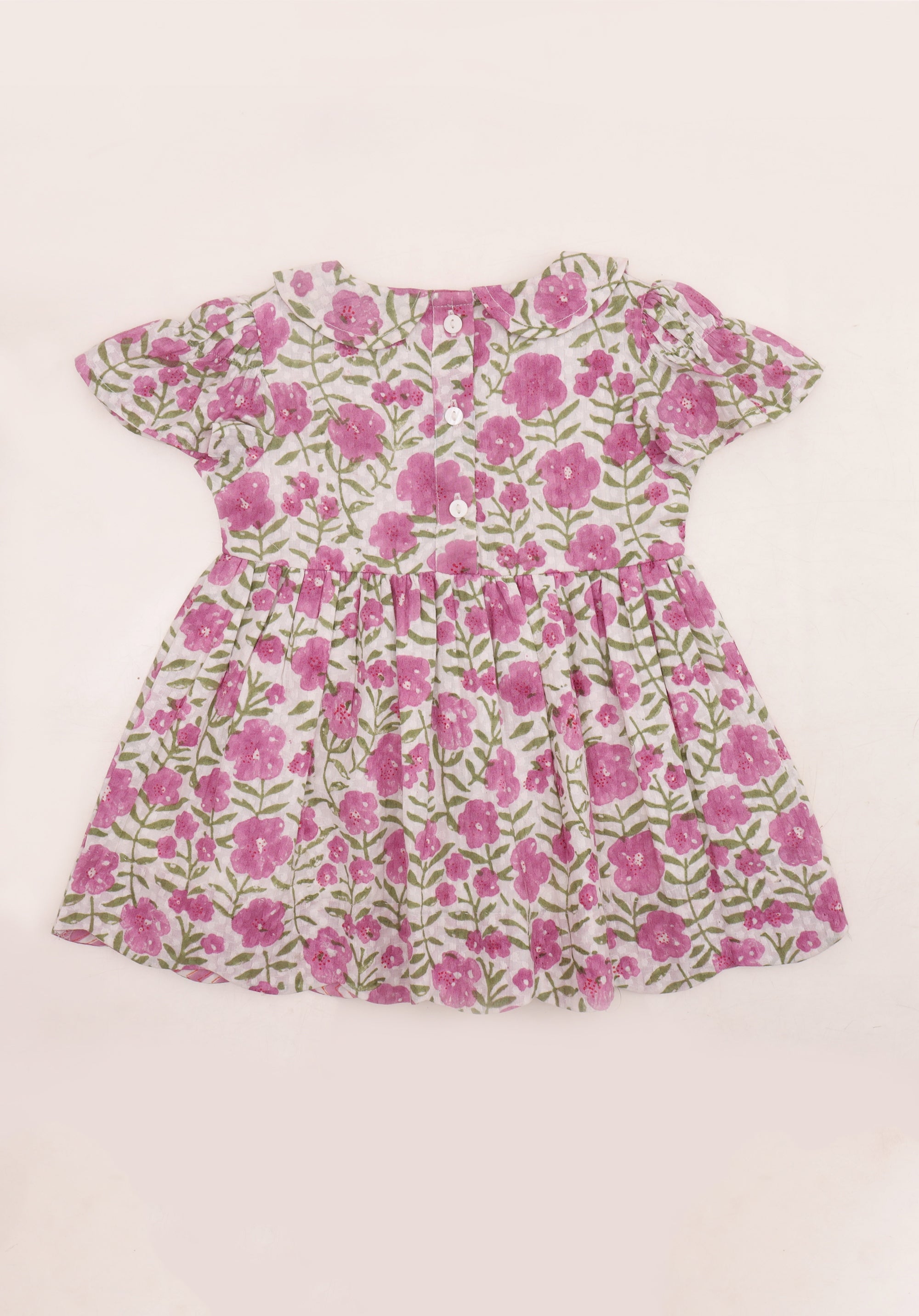 Block printed Gul Dress Floral