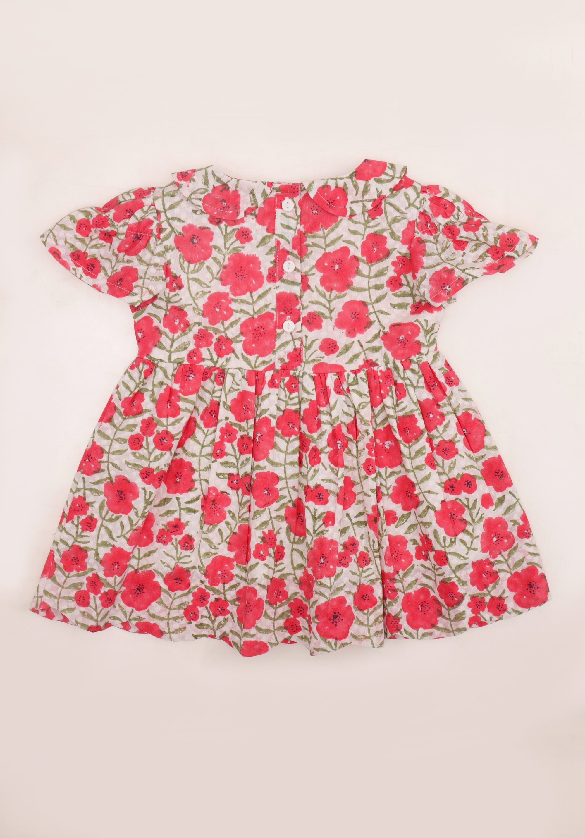 Block printed Gul Dress Floral