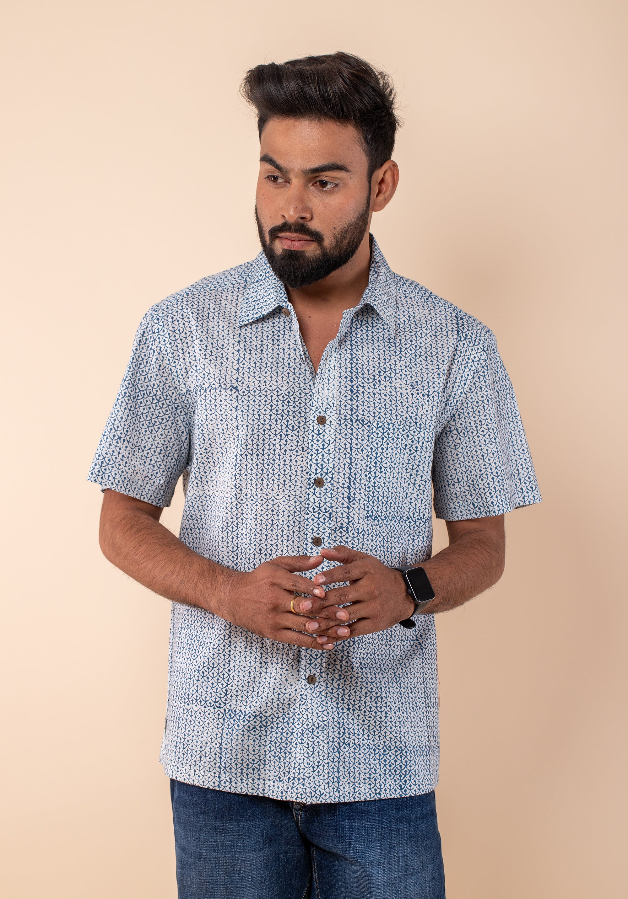 Block Printed Men's Shirt