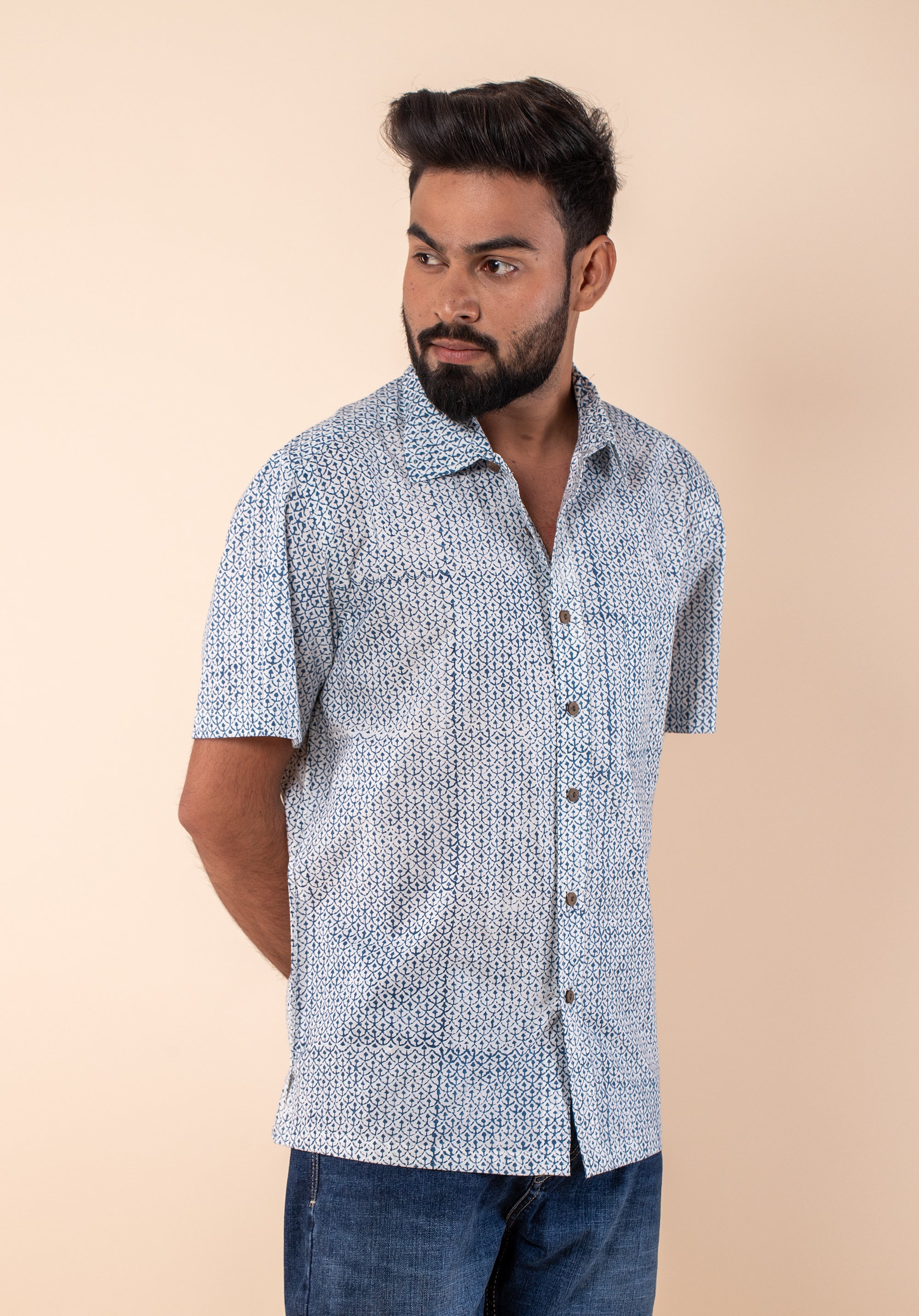 Block Printed Men's Shirt