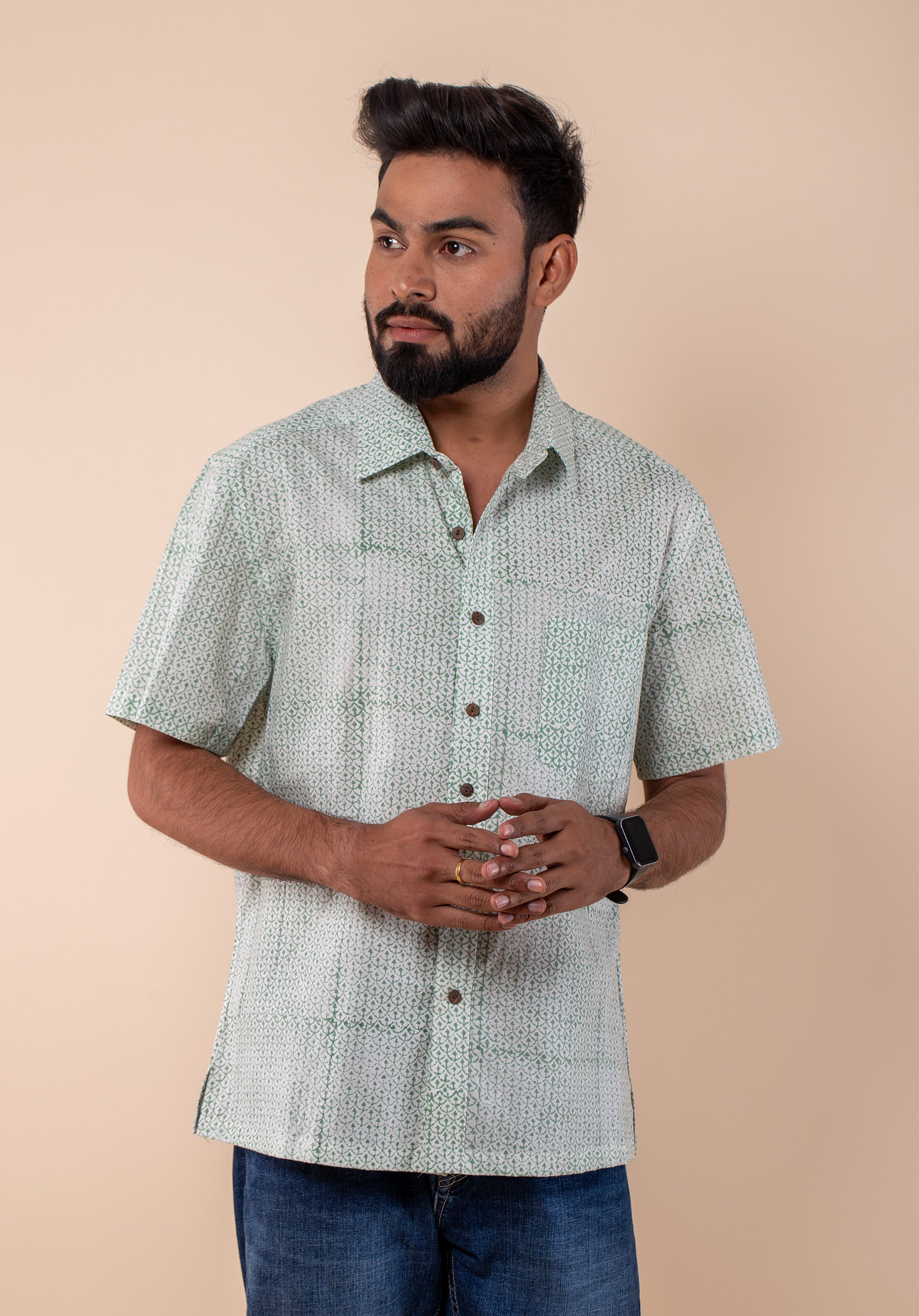 Block Printed Men's Shirt