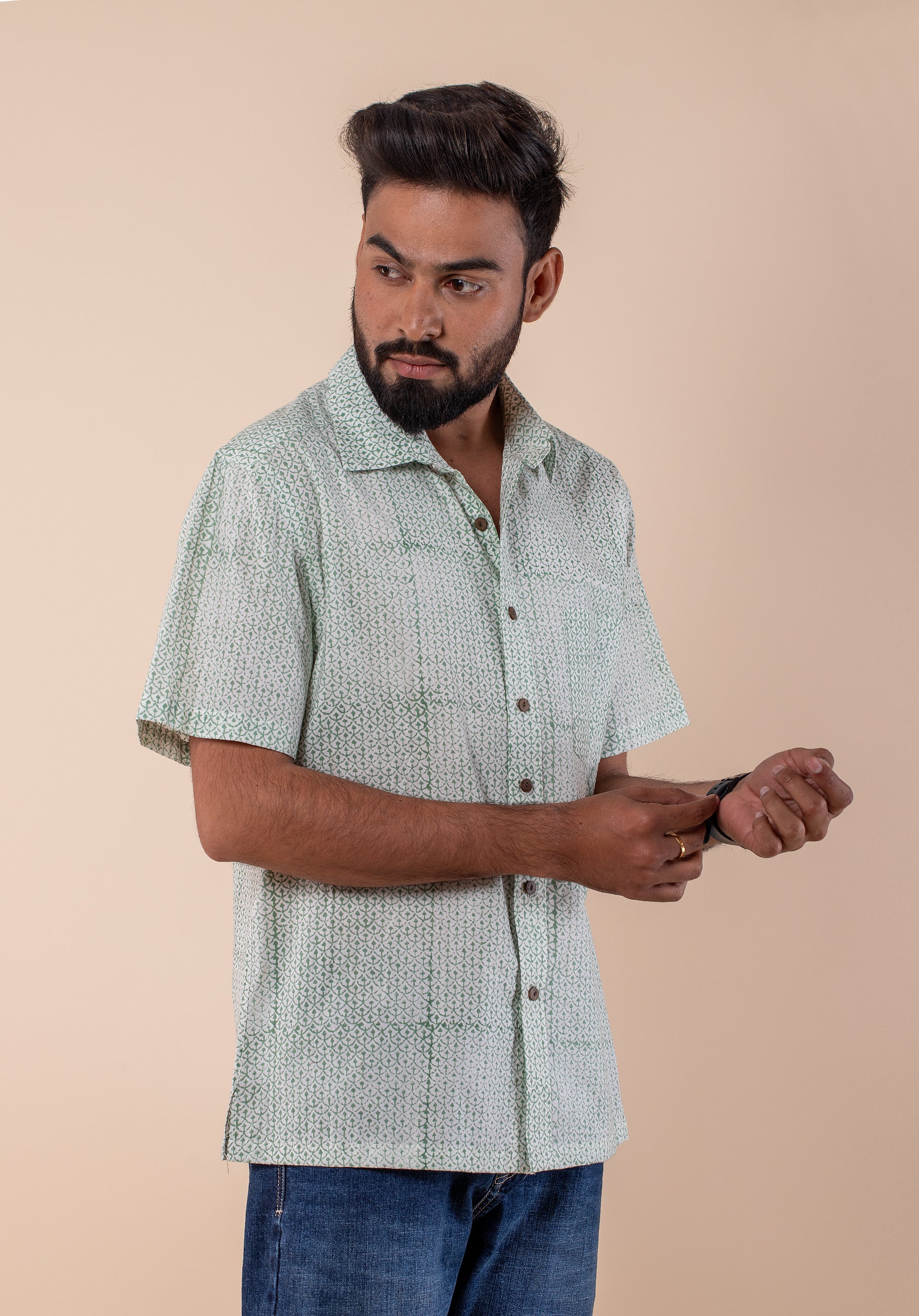 Block Printed Men's Shirt