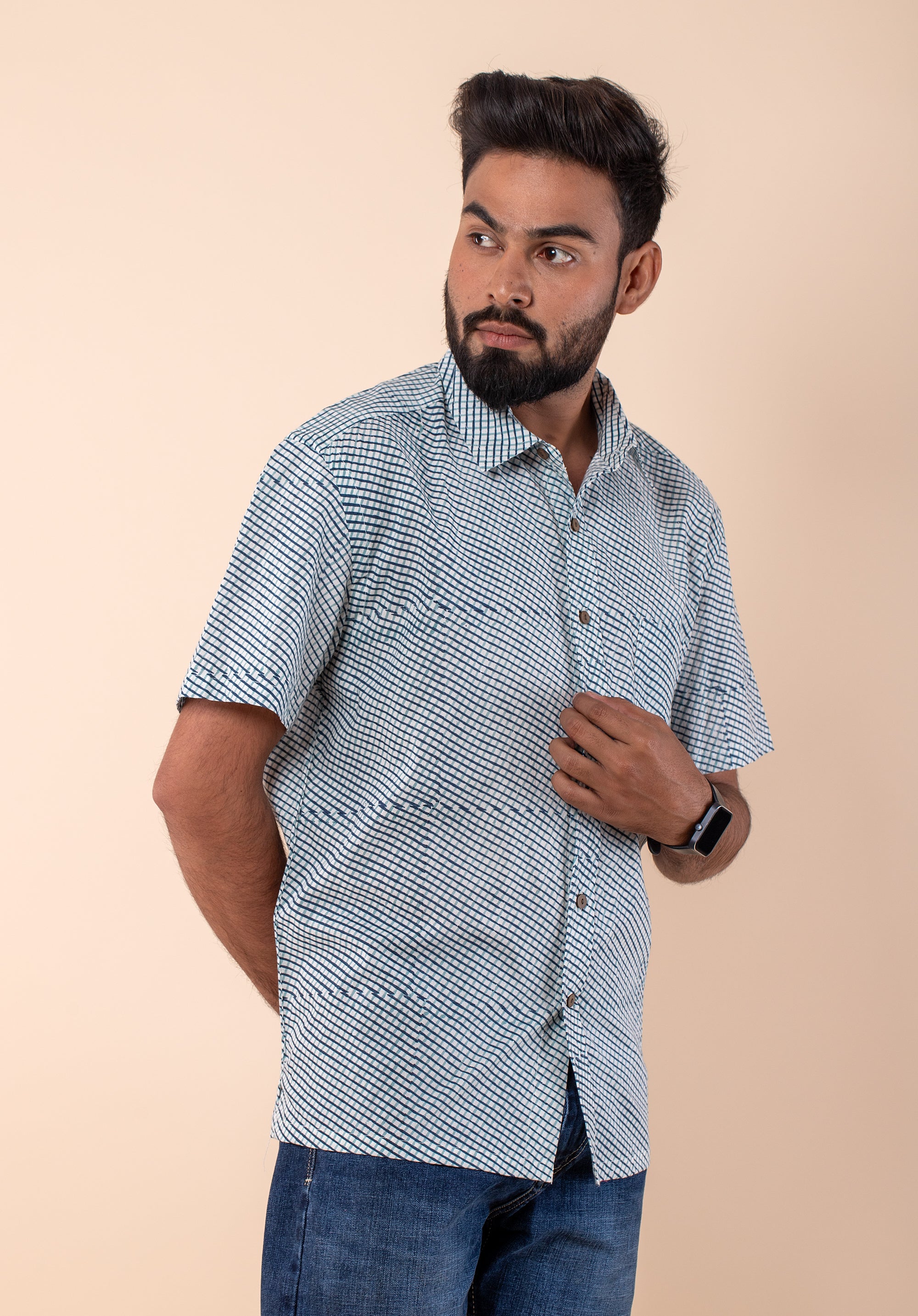 Block Printed Men's Shirt