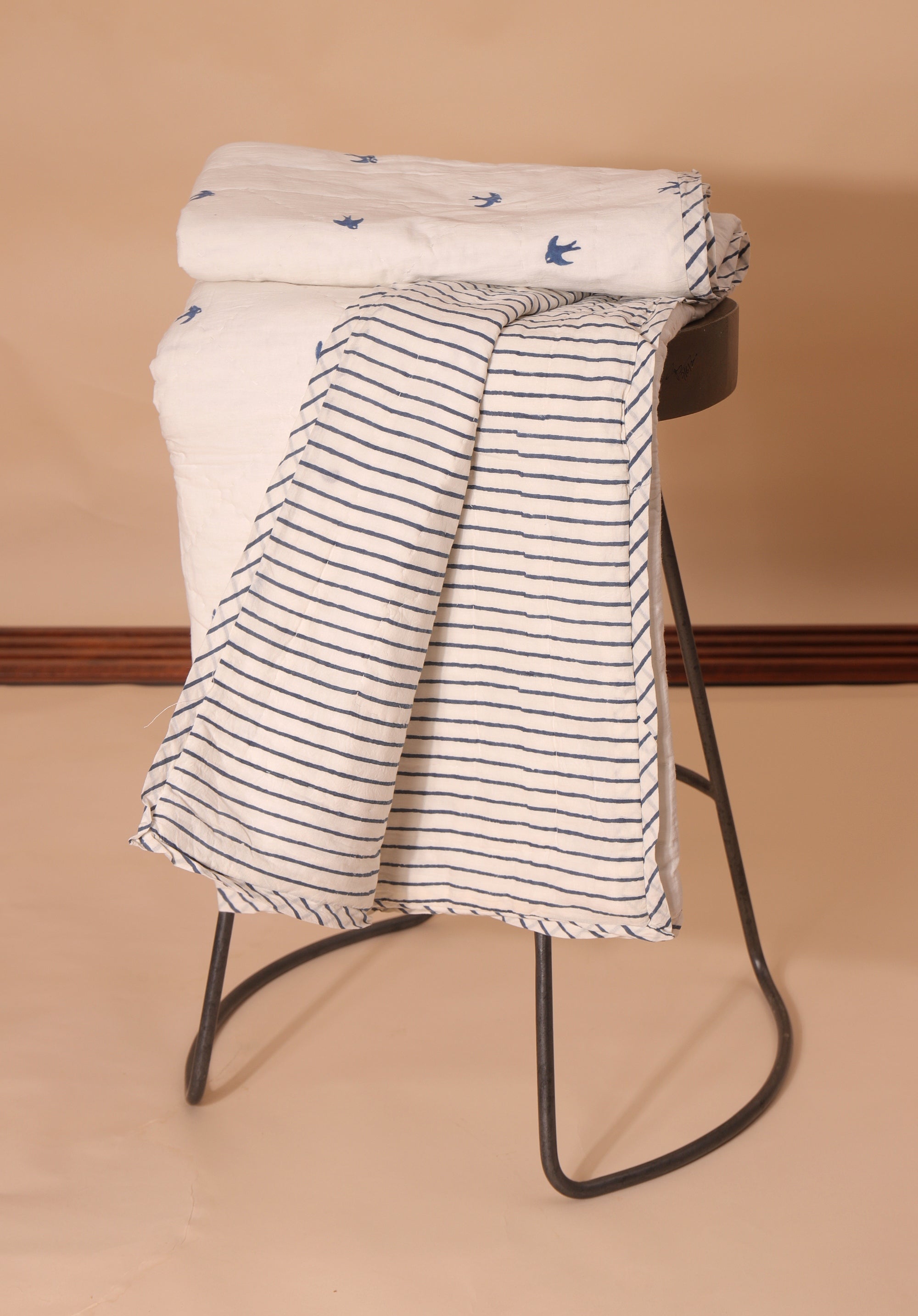 Skylark Baby Quilt Blue