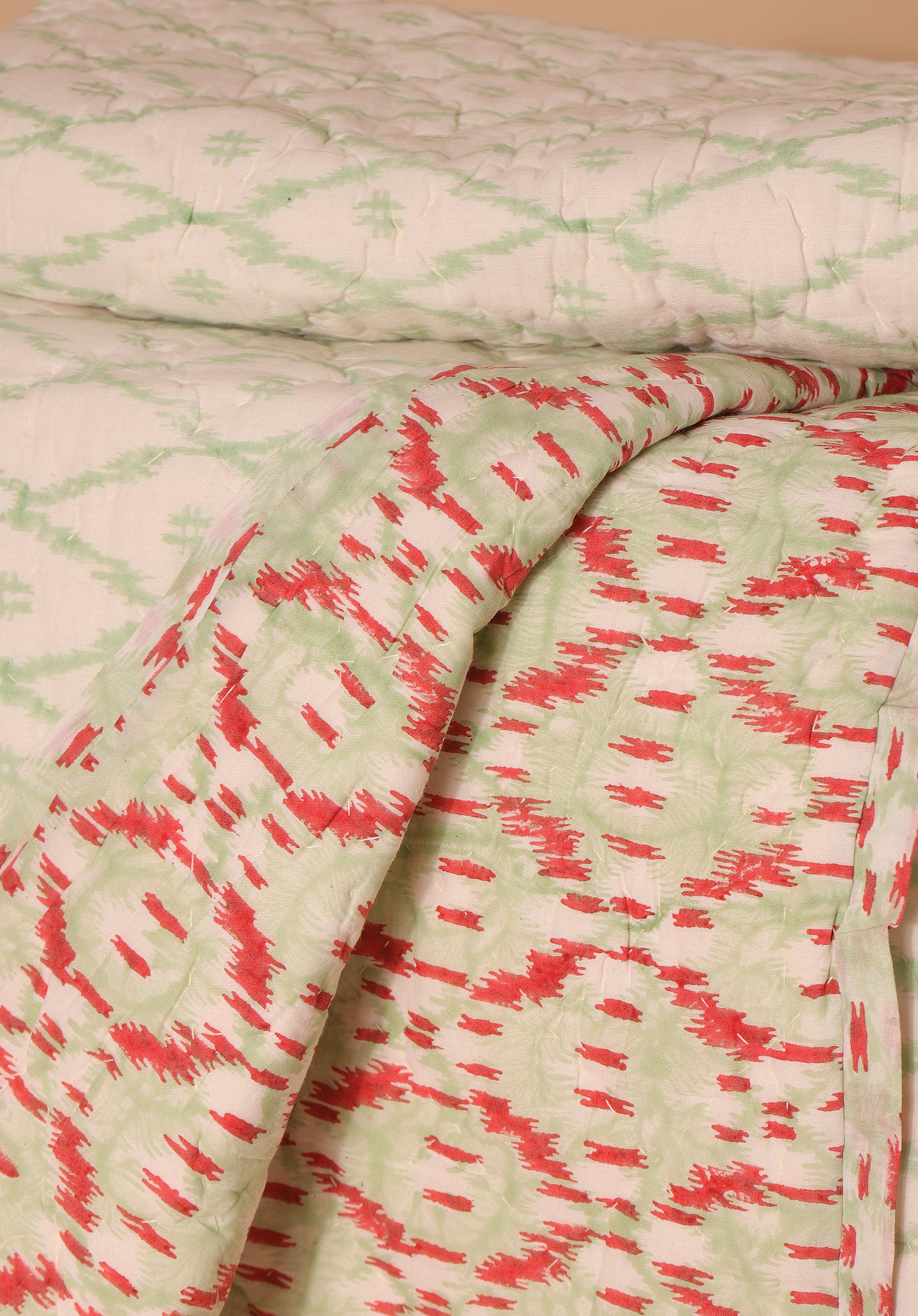 Ikkat Bedding Set Mint