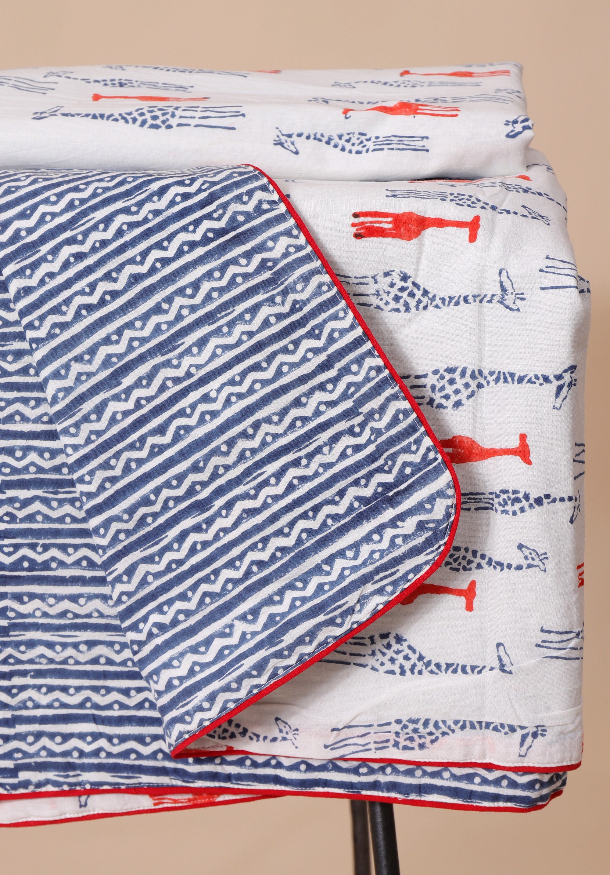 Giraffe Blanket Blue