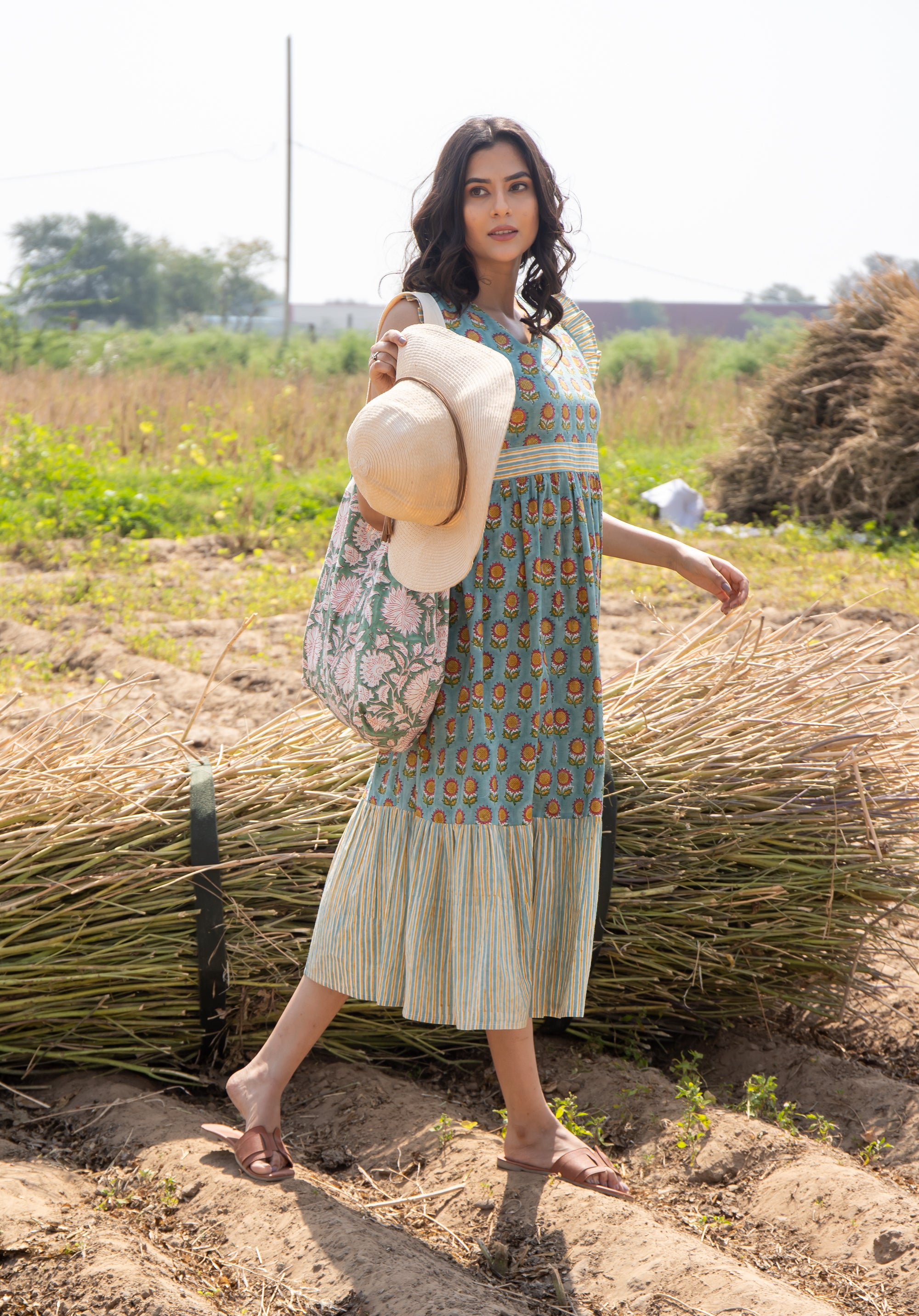 Women Printed dress Divya Sunflower