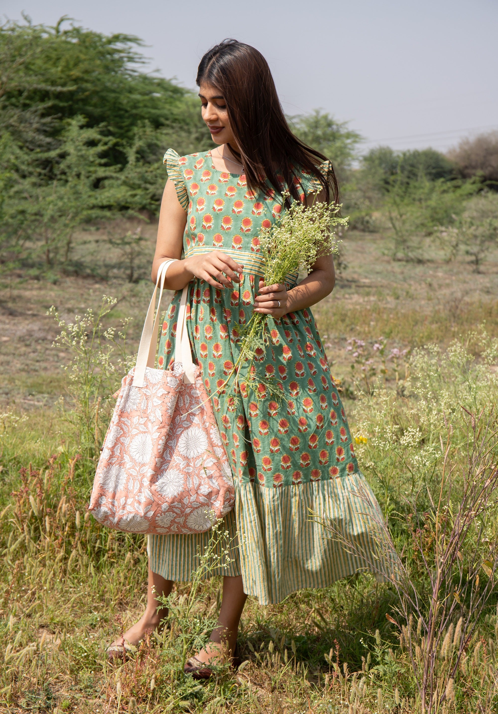 Women Printed dress Divya Sunflower