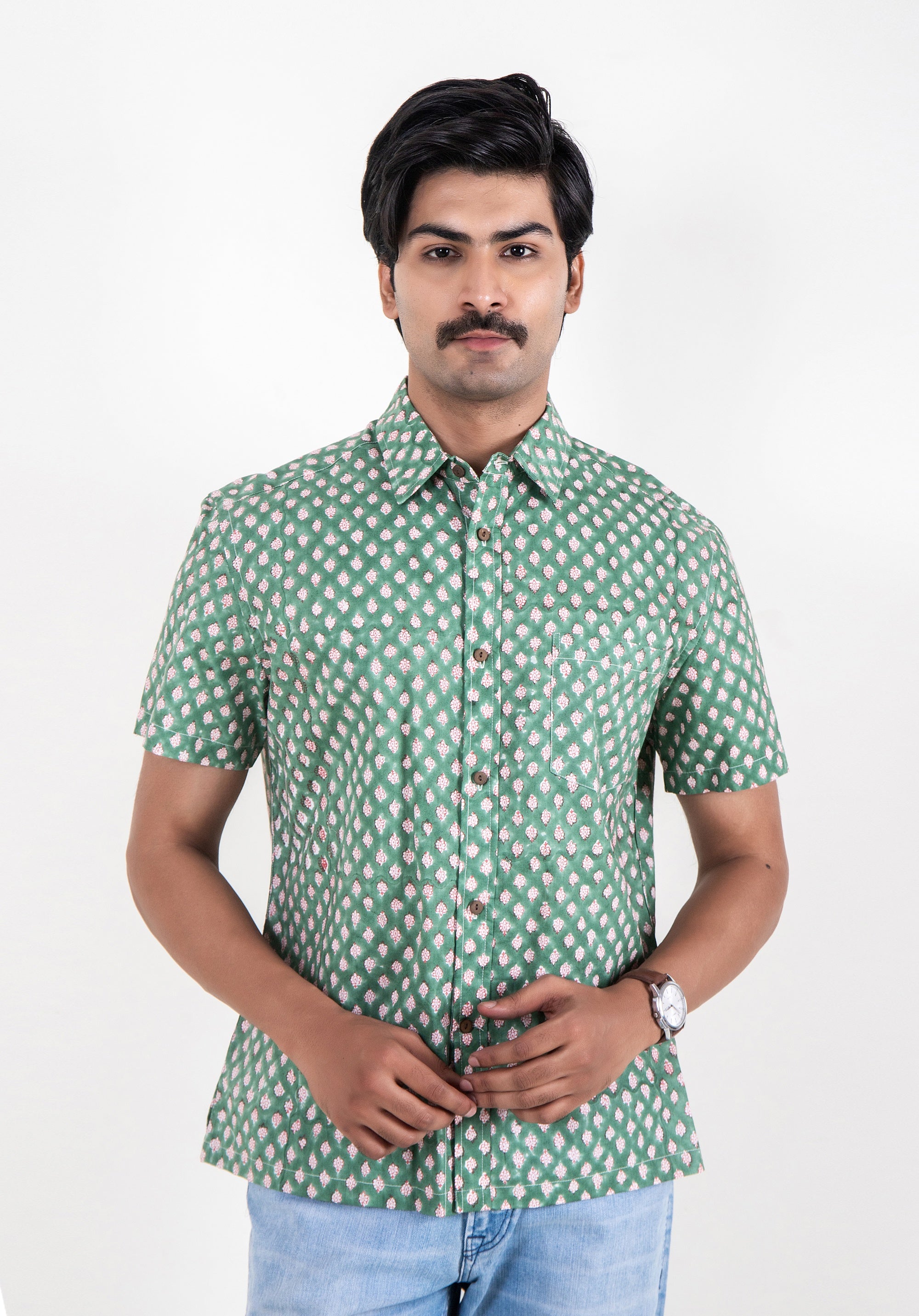 Block Printed Men's Shirt
