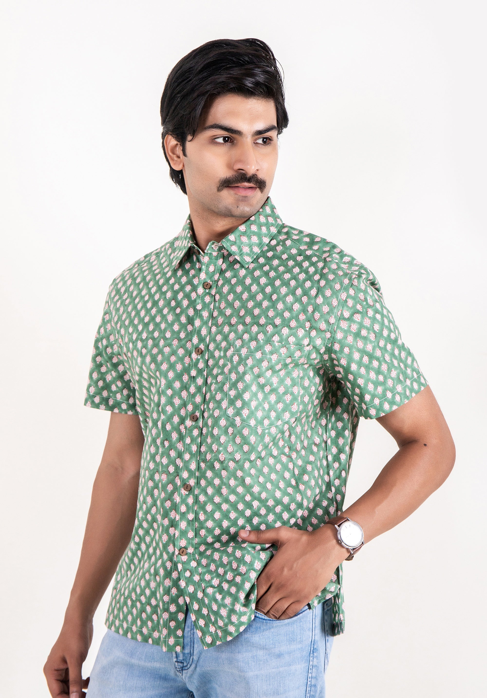 Block Printed Men's Shirt
