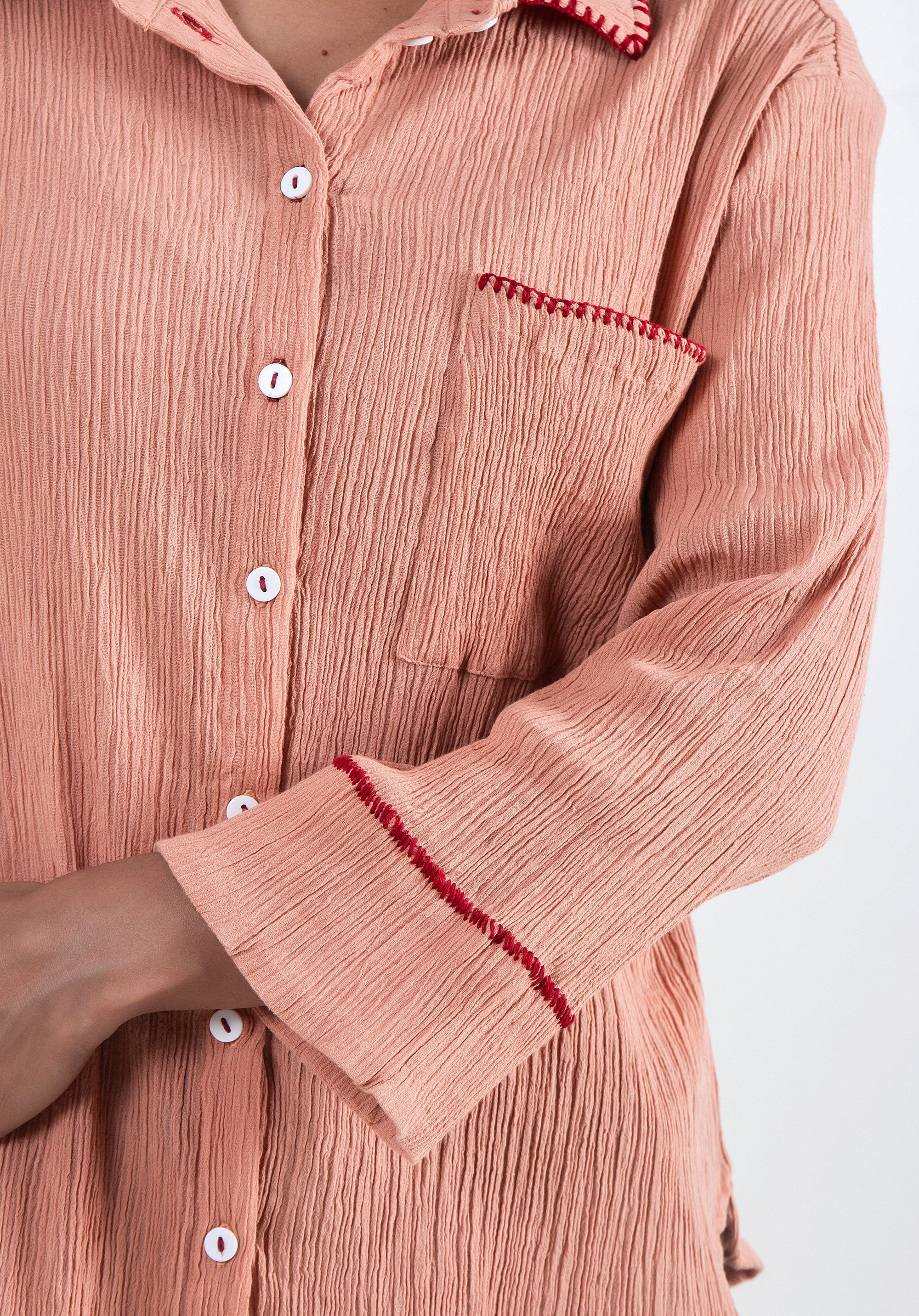 Women Oversized Piyu shirt Nude