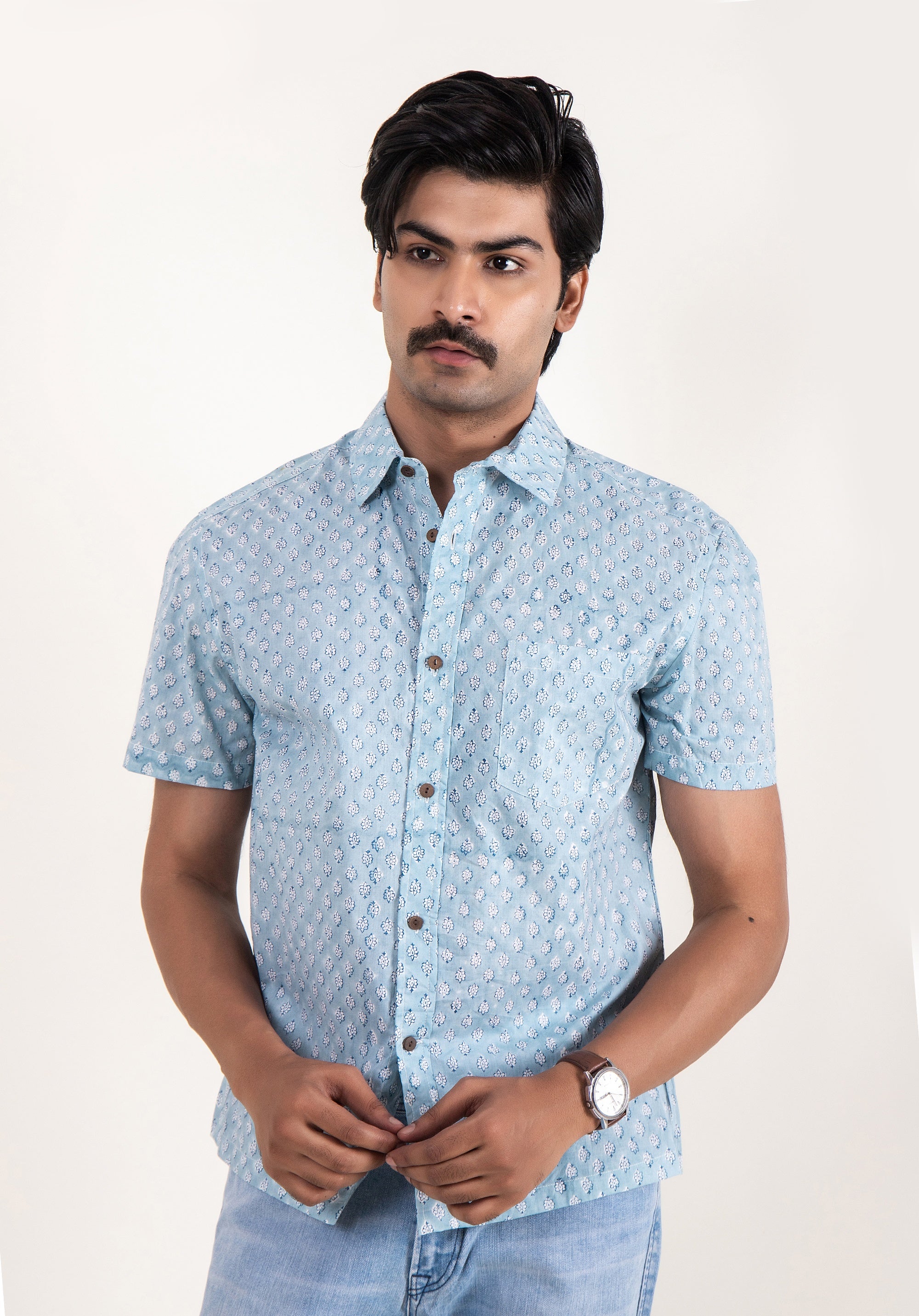 Block Printed Men's Shirt
