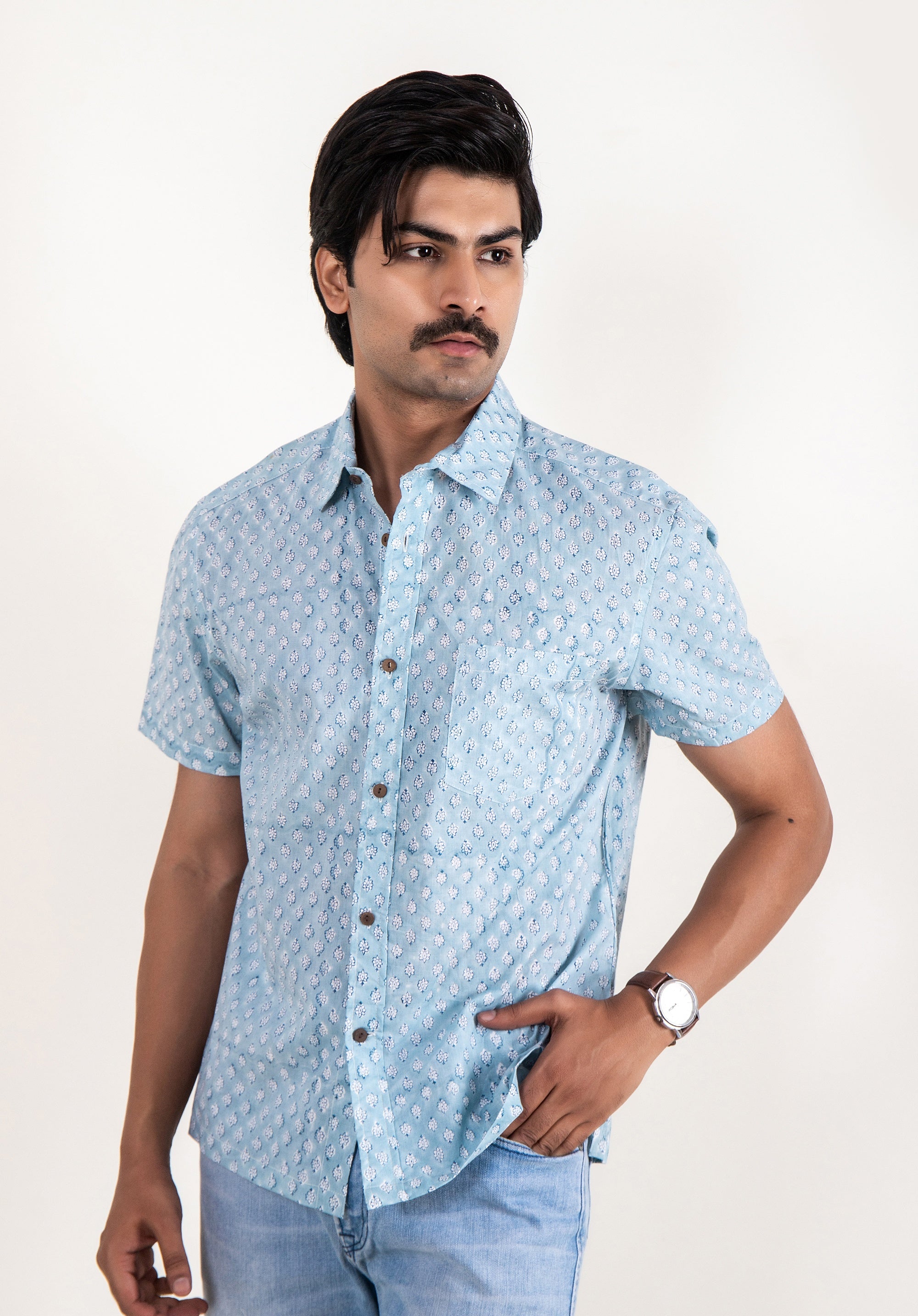 Block Printed Men's Shirt