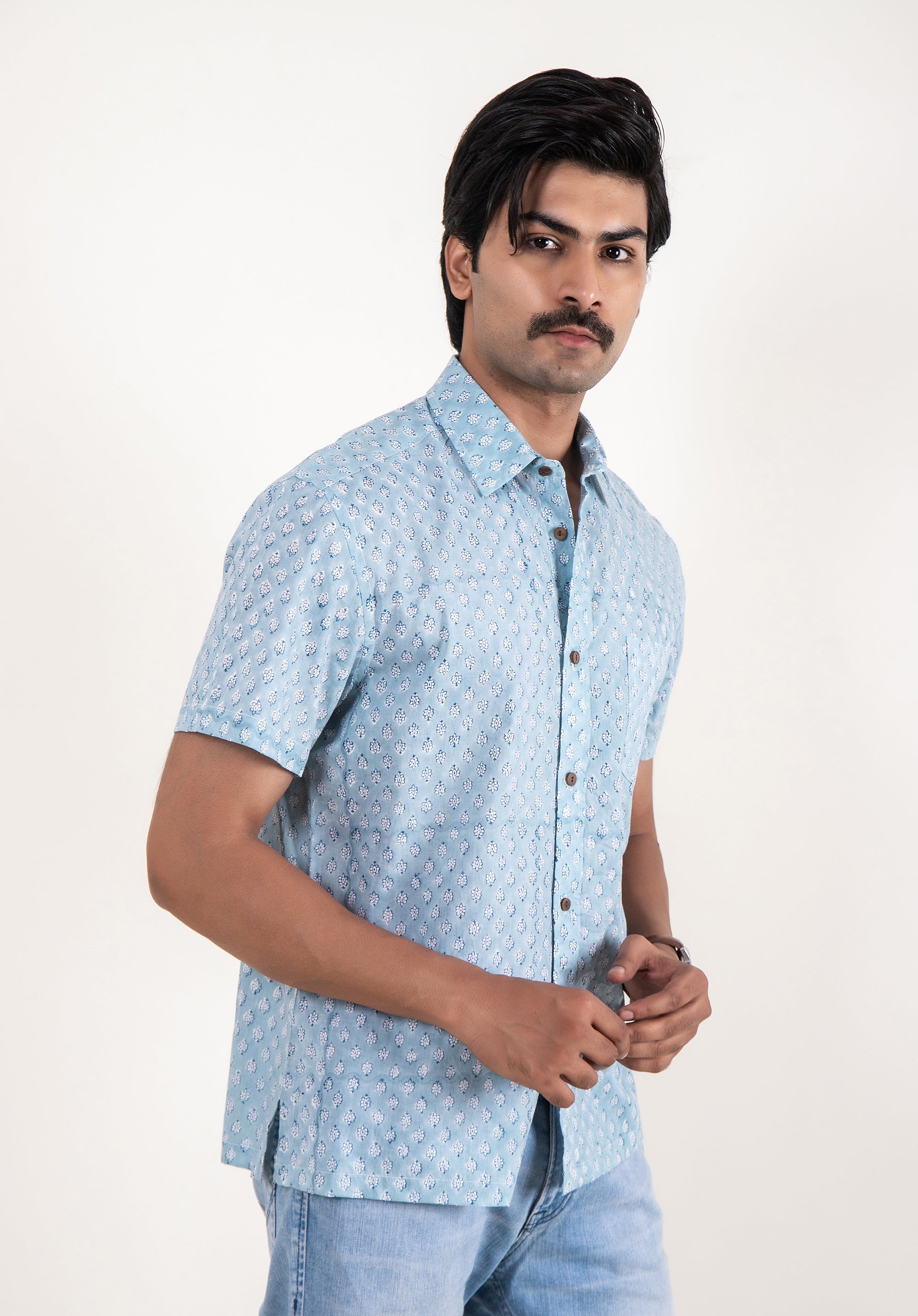 Block Printed Men's Shirt