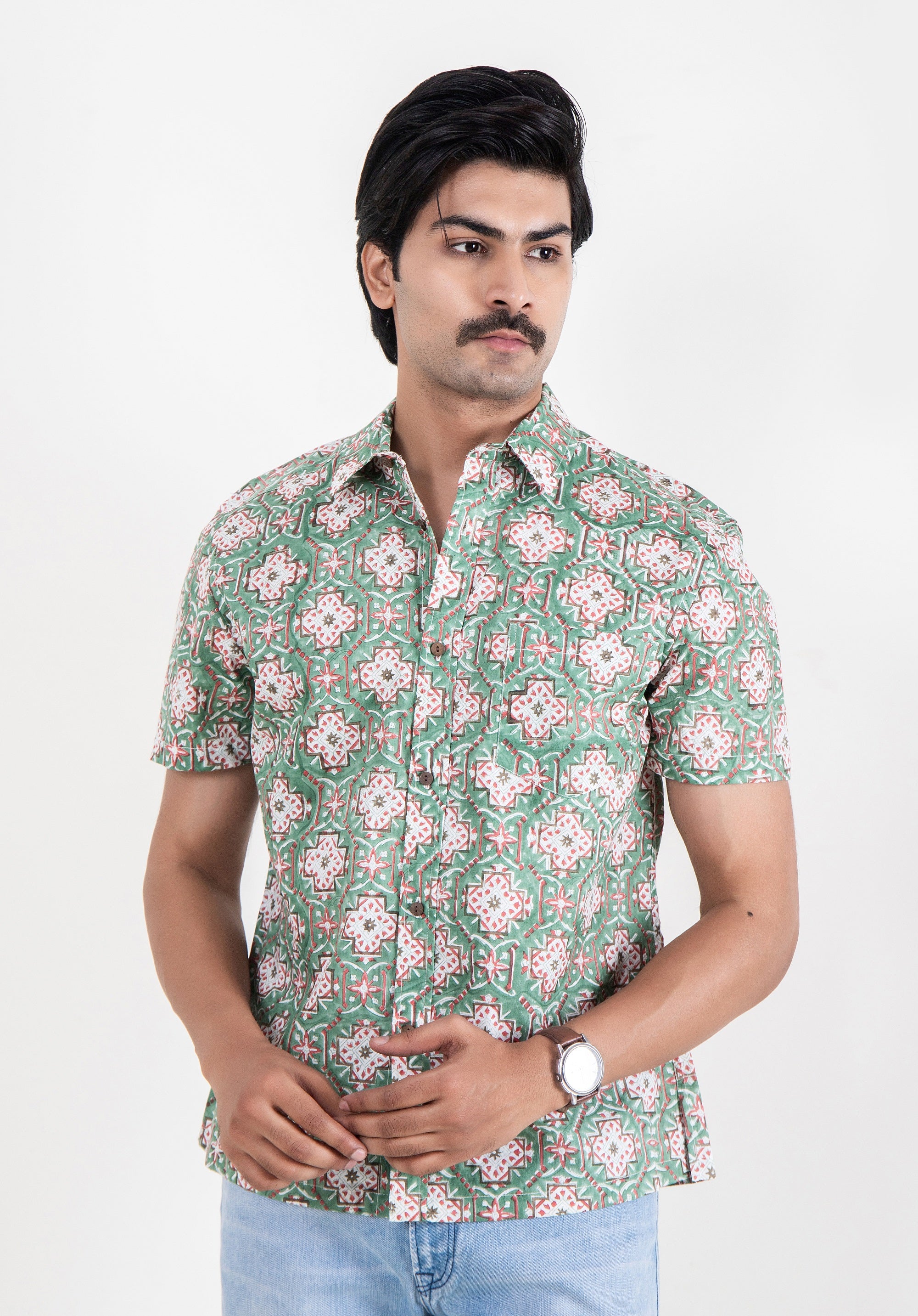 Block Printed Men's Shirt