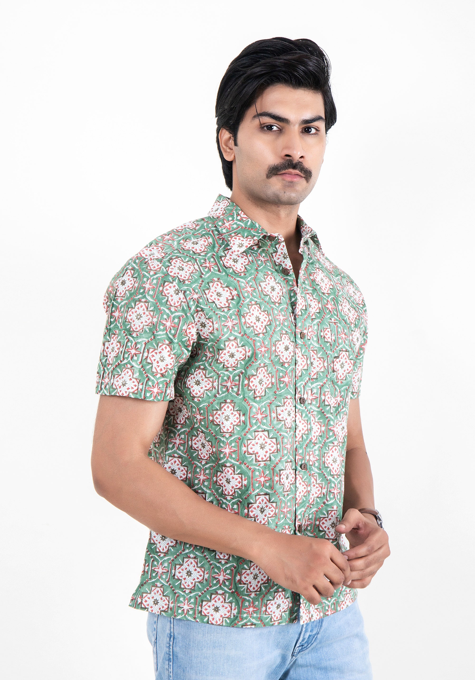 Block Printed Men's Shirt