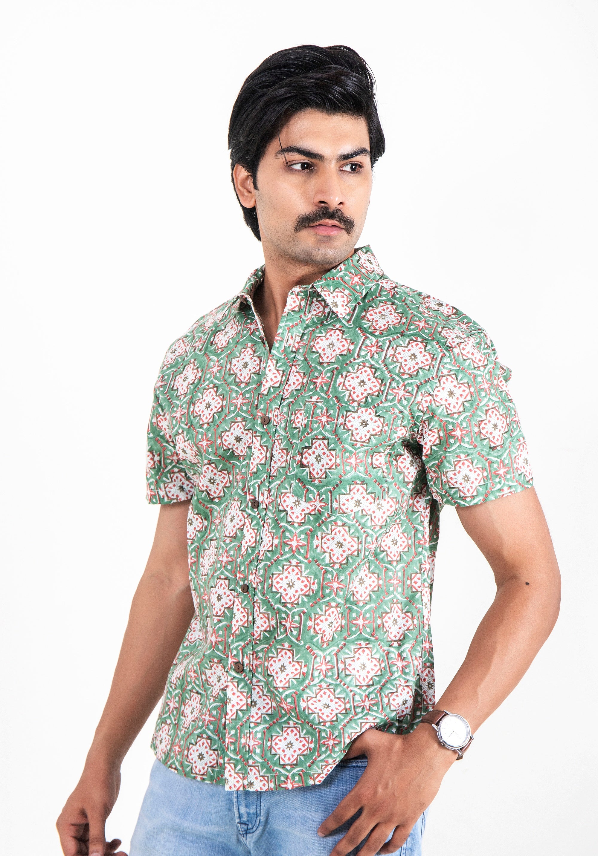 Block Printed Men's Shirt