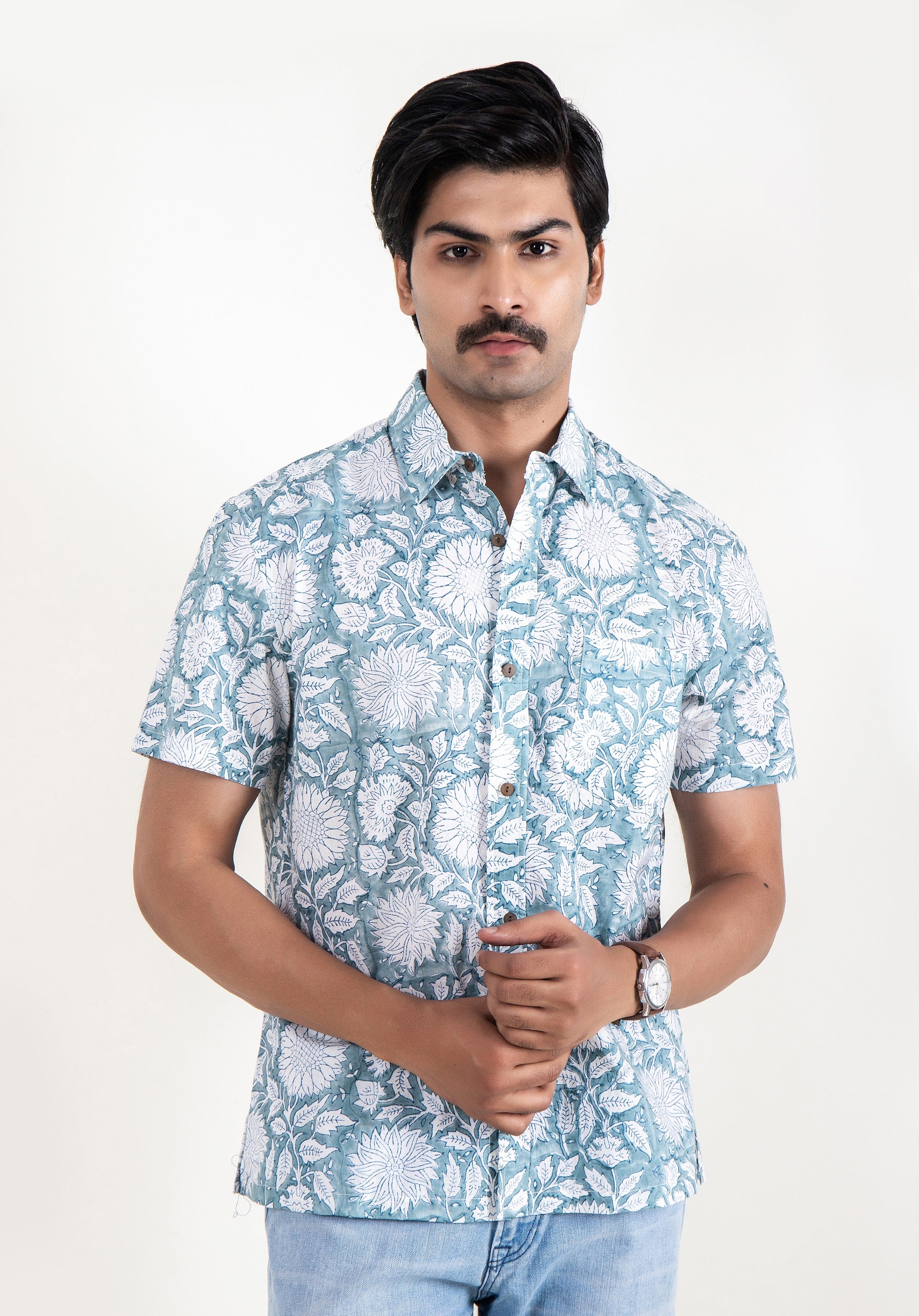 Block Printed Men's Shirt
