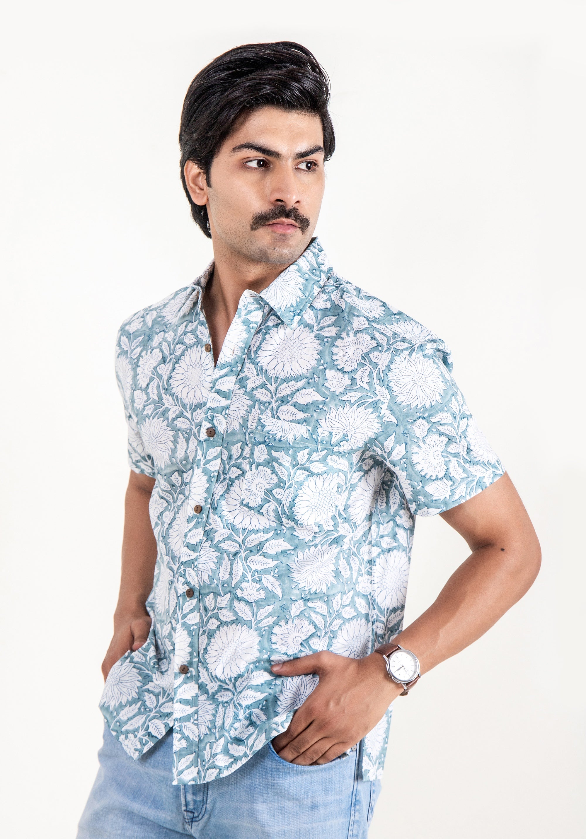 Block Printed Men's Shirt