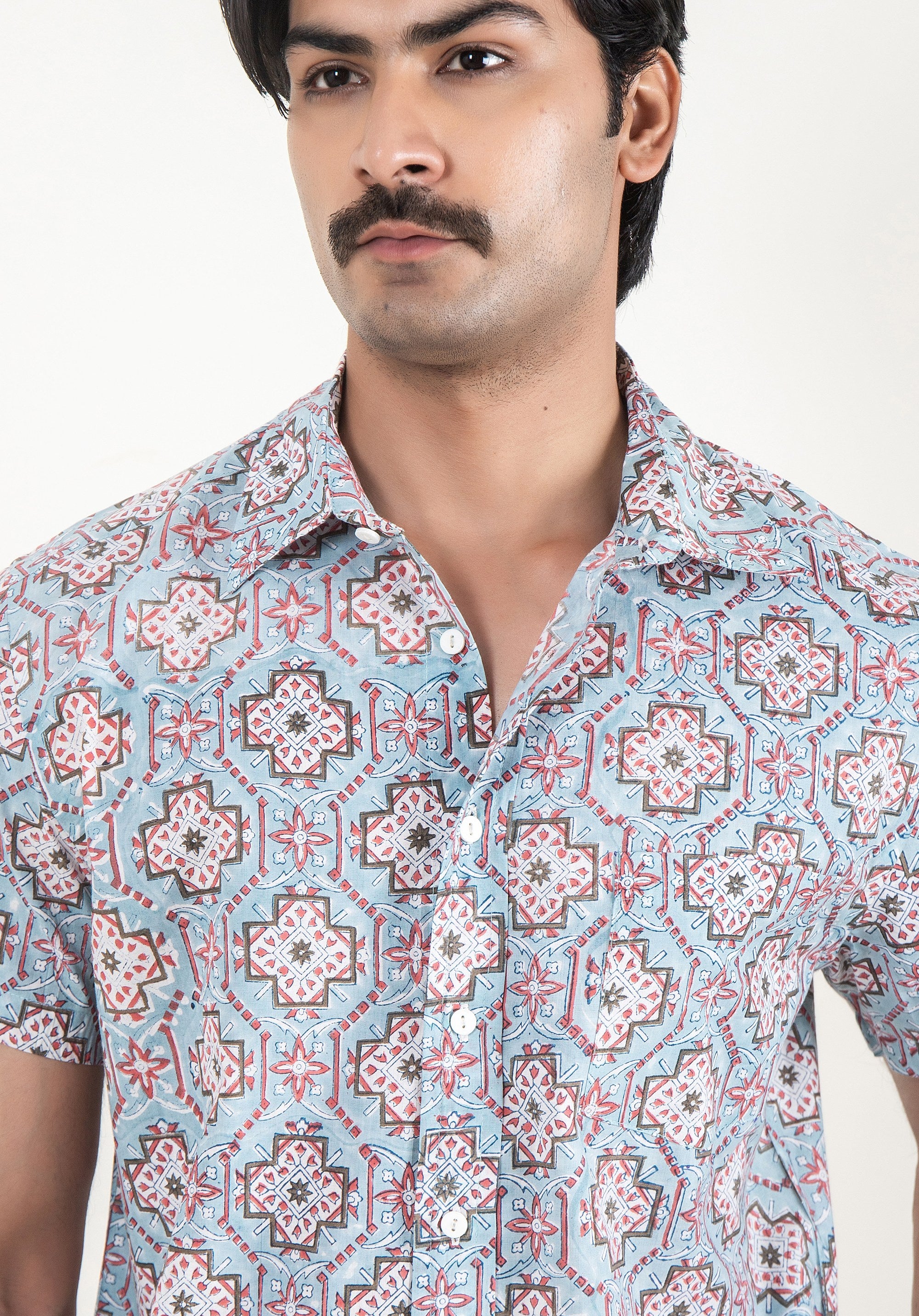 Block Printed Men's Shirt