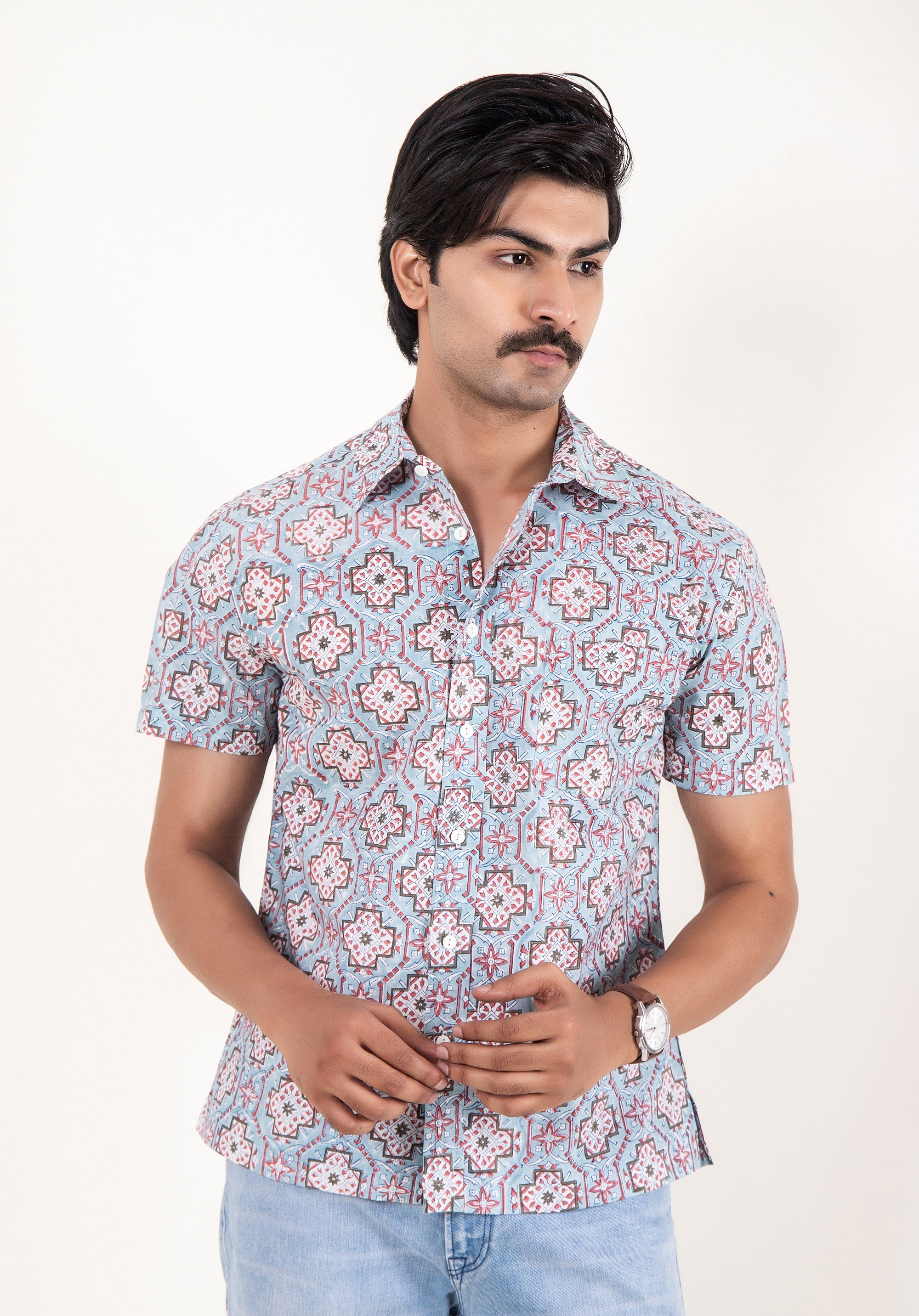 Block Printed Men's Shirt
