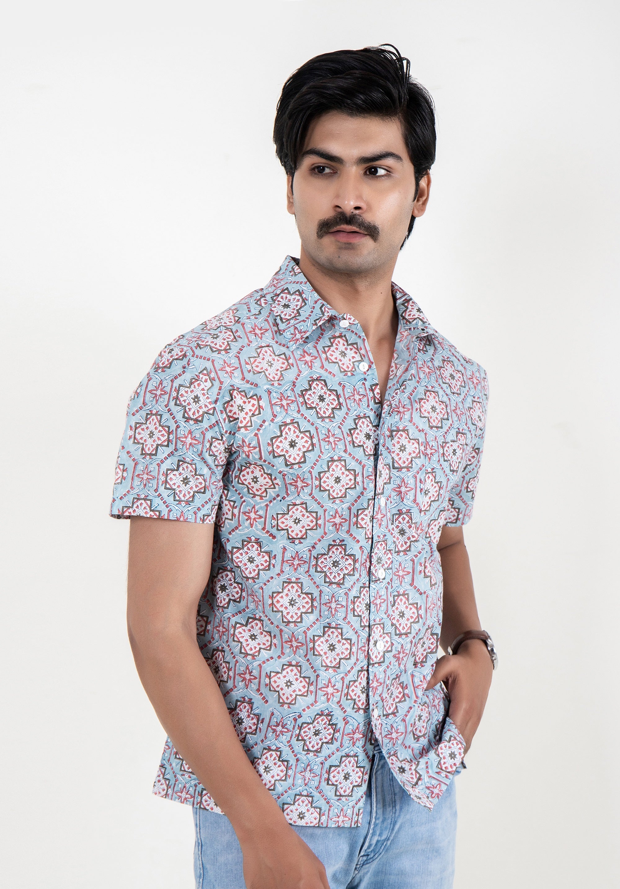 Block Printed Men's Shirt