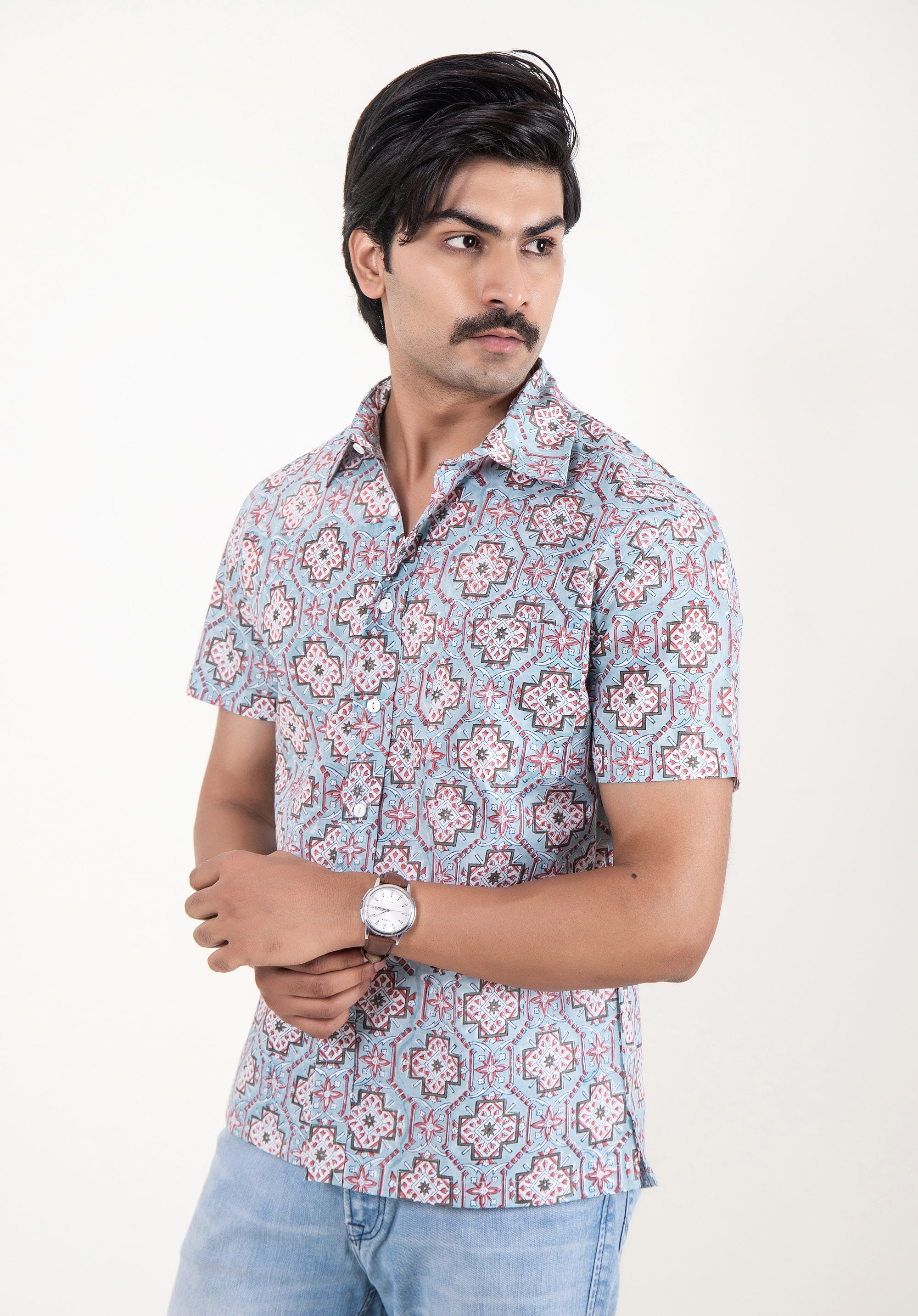 Block Printed Men's Shirt