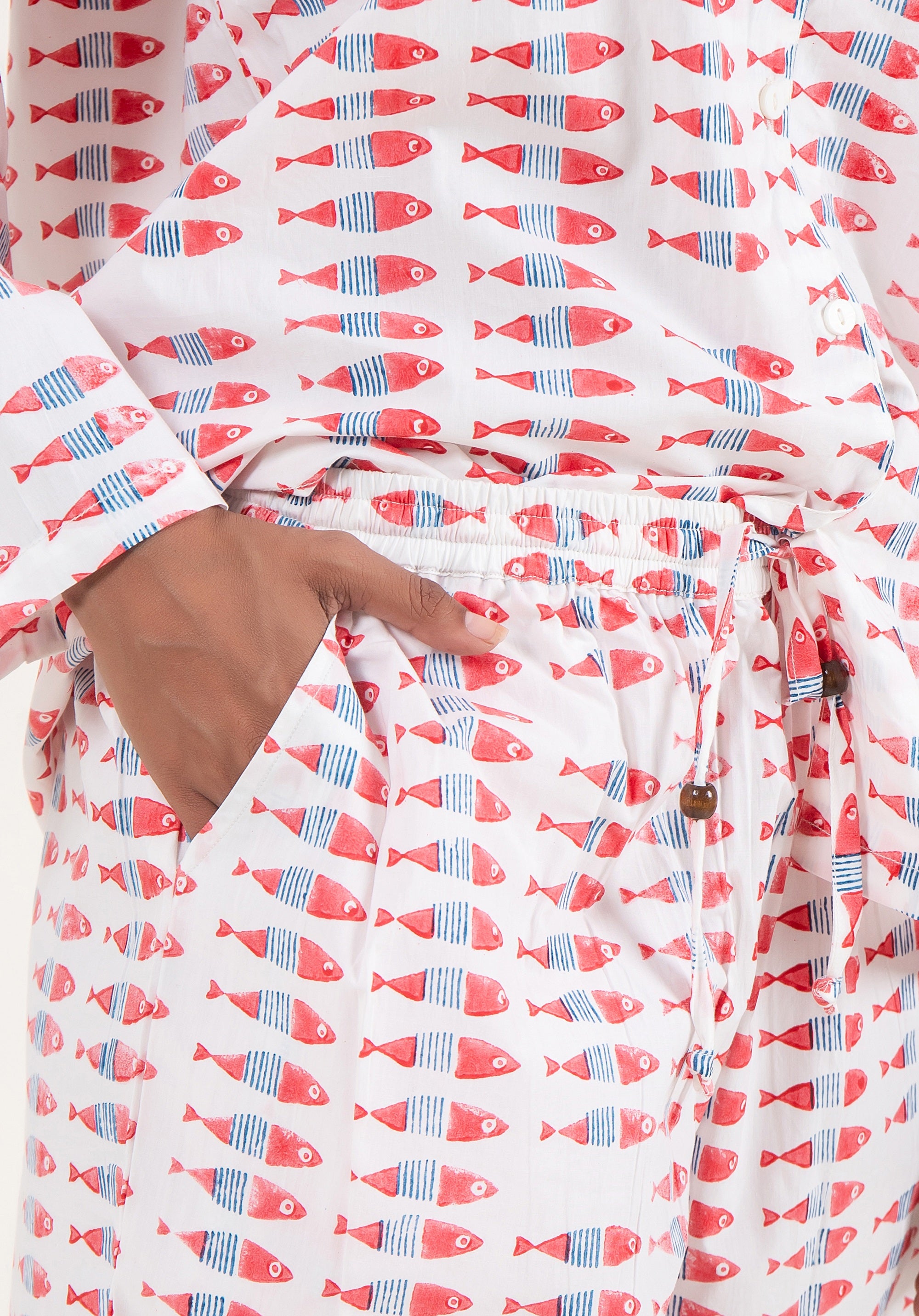 Premium cotton Women Nightsuit Fish Coral