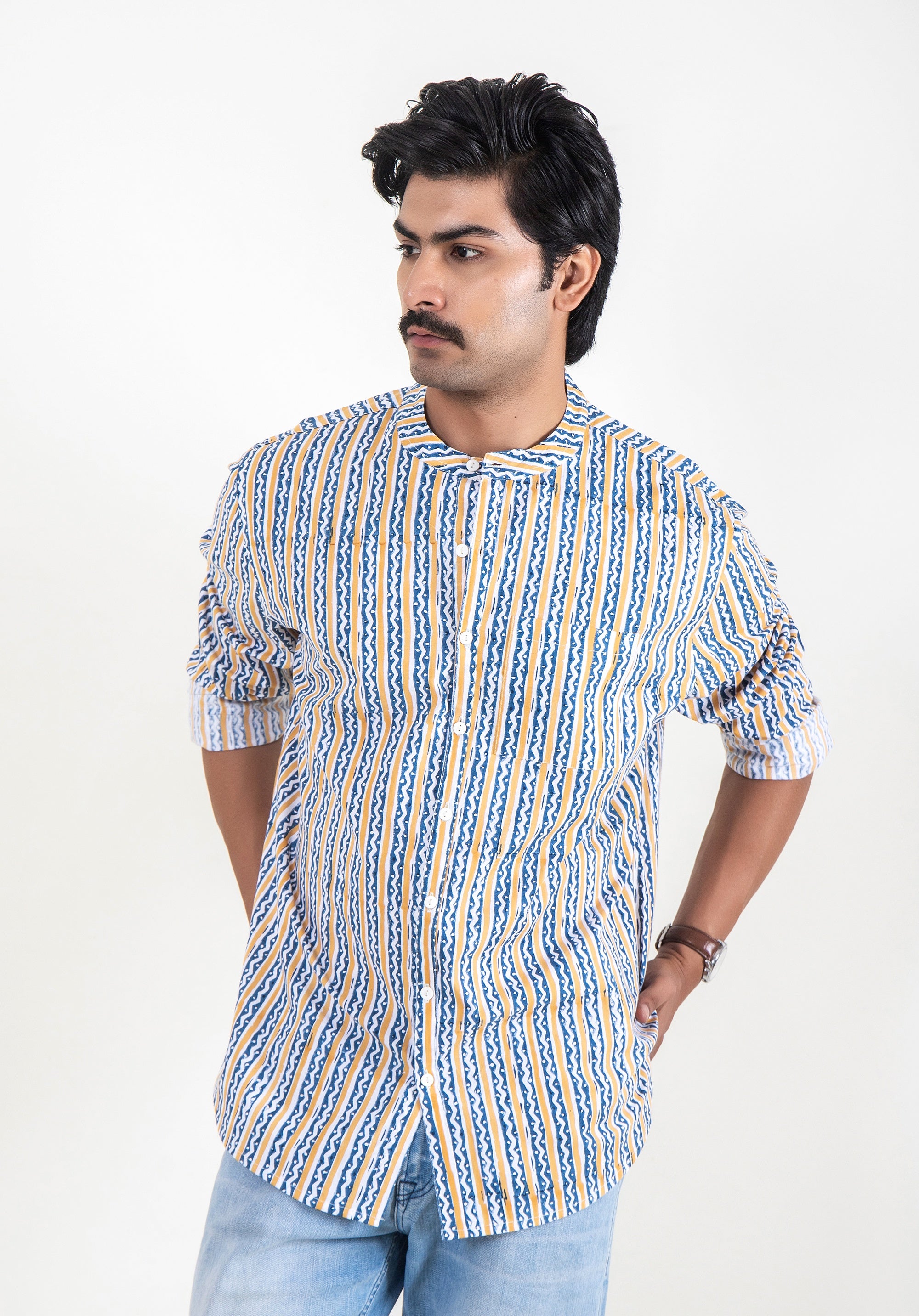 Block Printed Men's Shirt