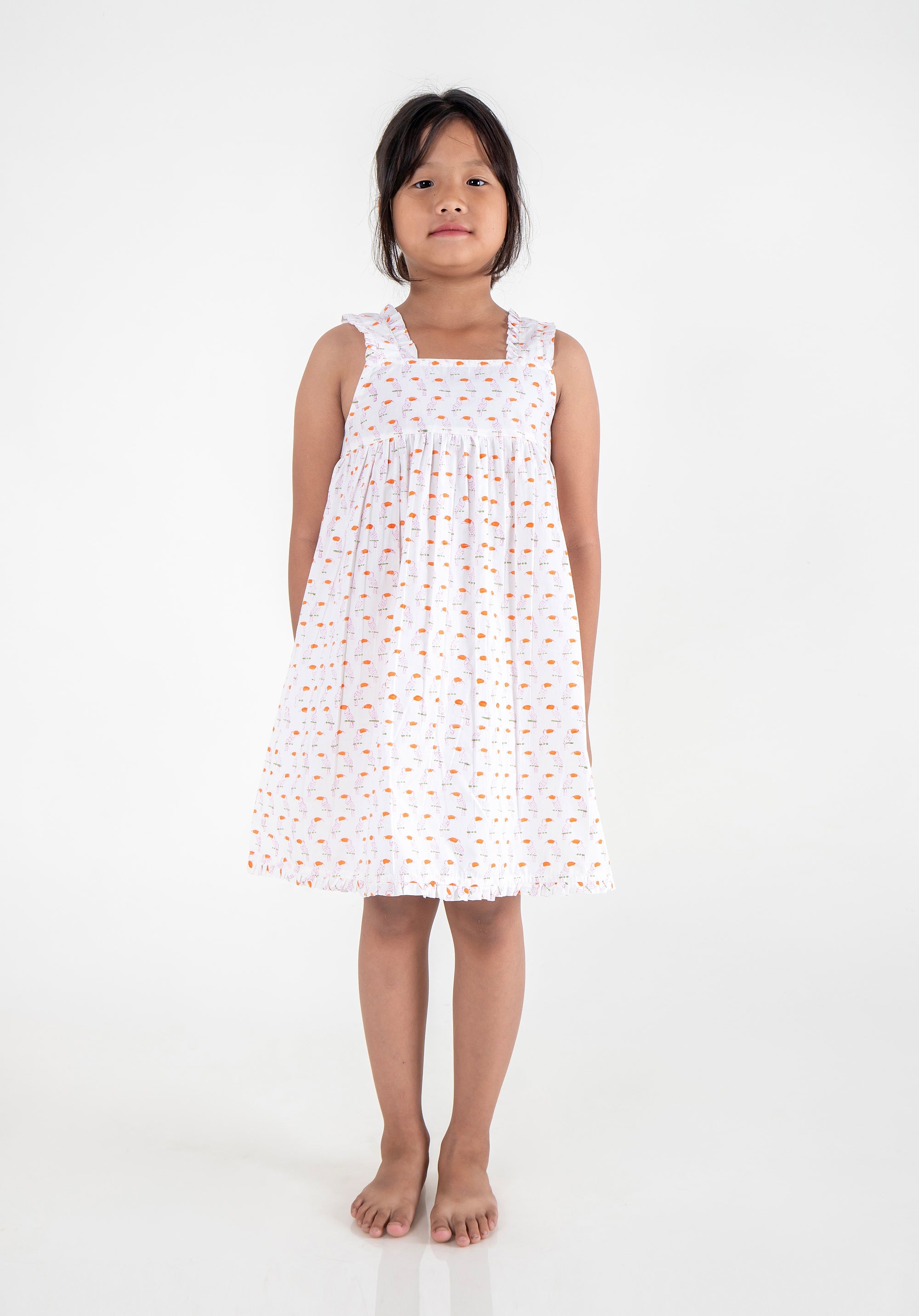 Girls Printed Nightdress Toucan Pink