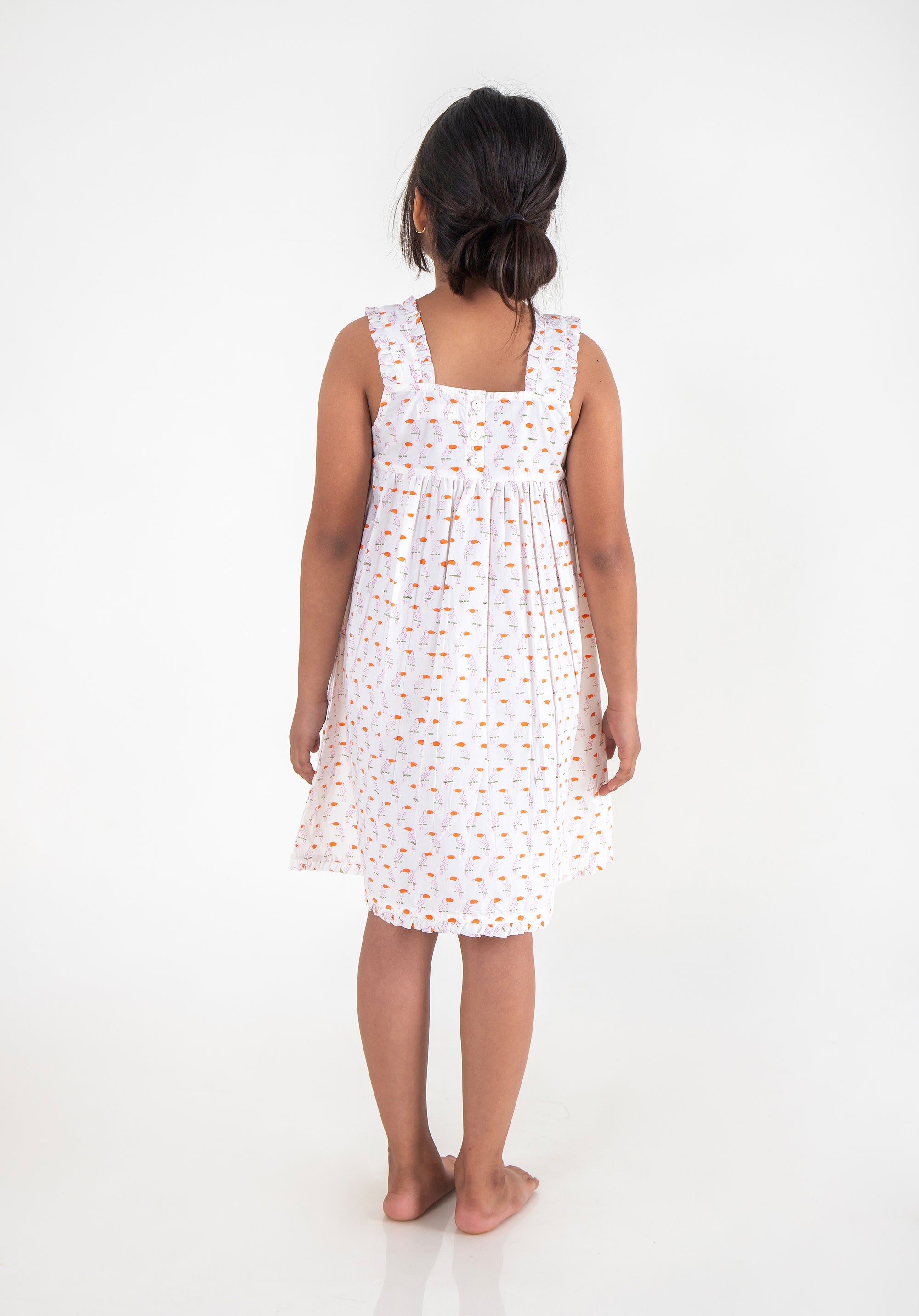 Girls Printed Nightdress Toucan Pink