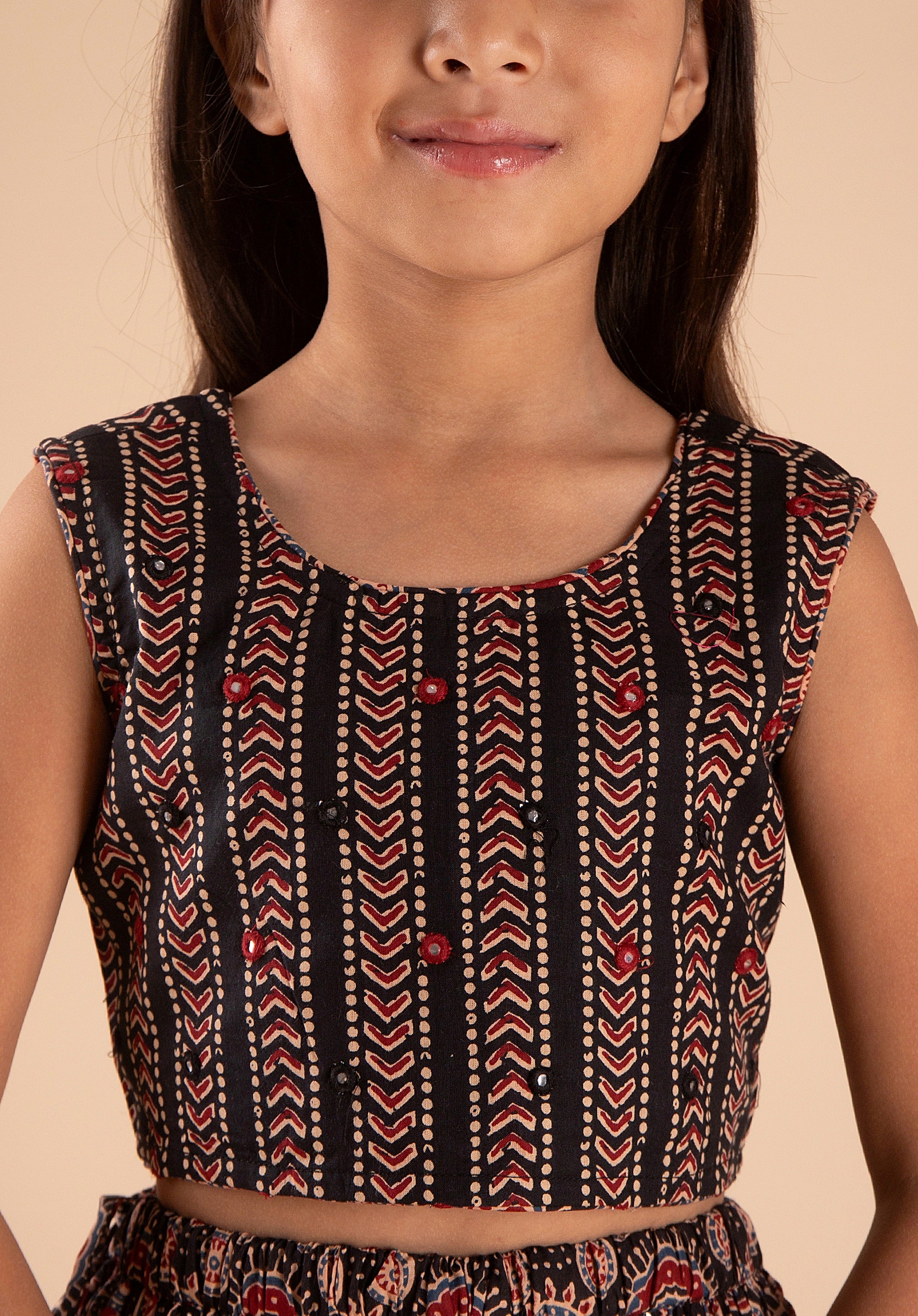 Girls Lehenga Choli Set Madhu Black