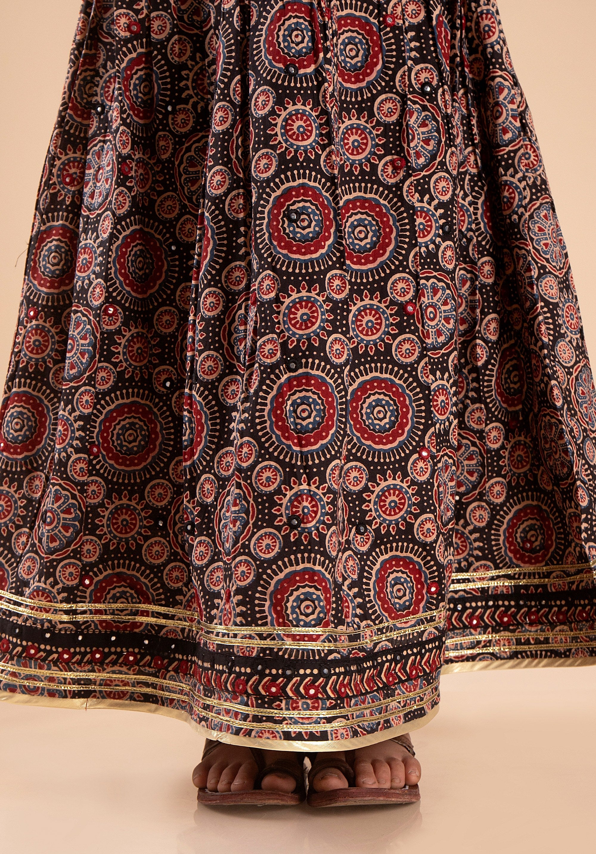 Girls Lehenga Choli Set Madhu Black