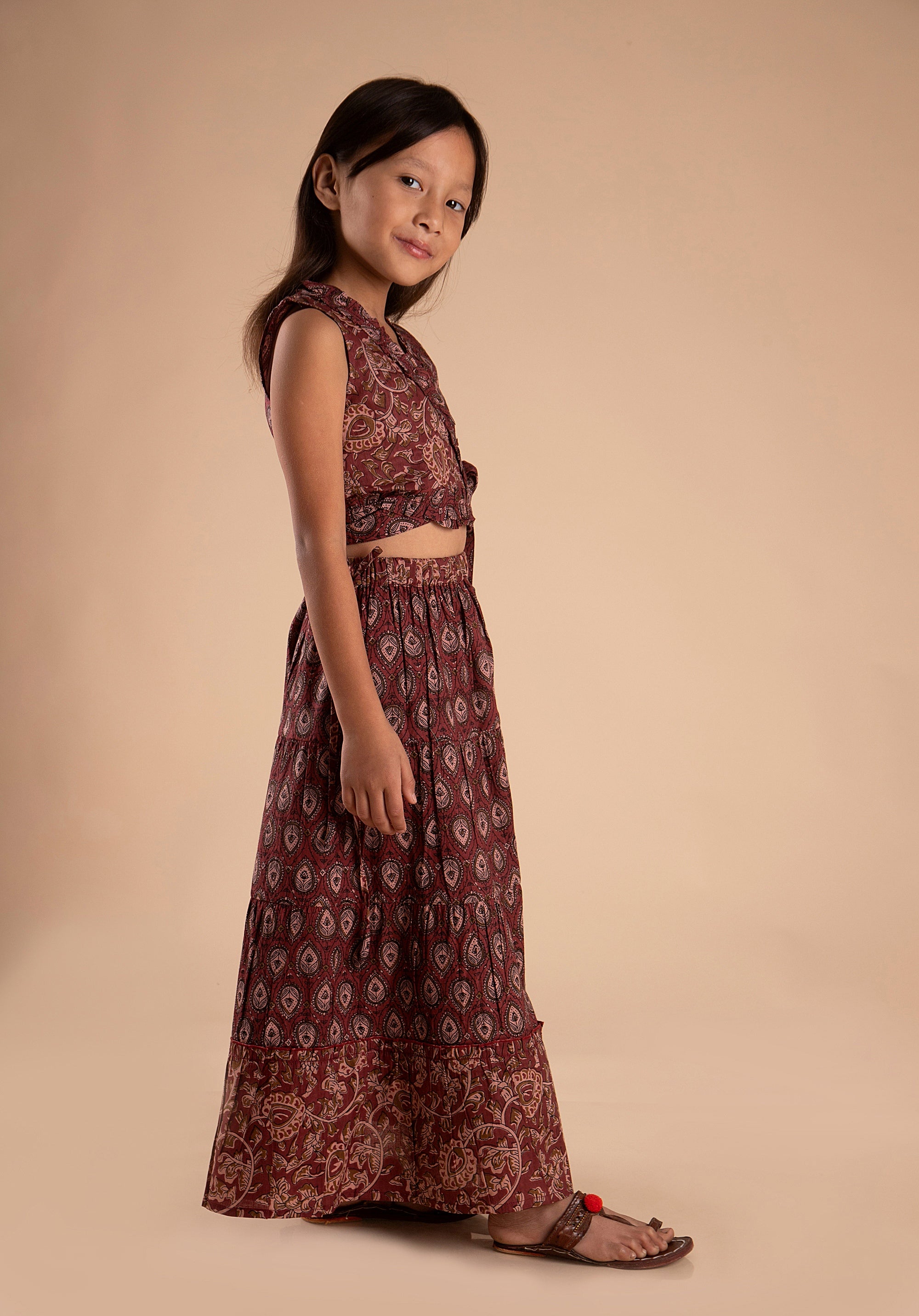 Girls Lehenga choli set Garima Maroon