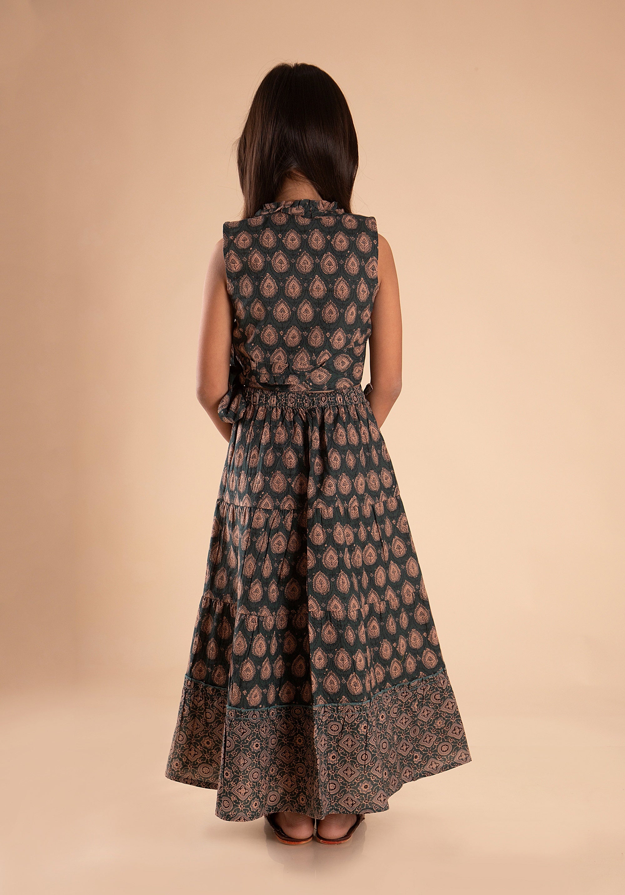 Girls Lehenga choli set Garima Green