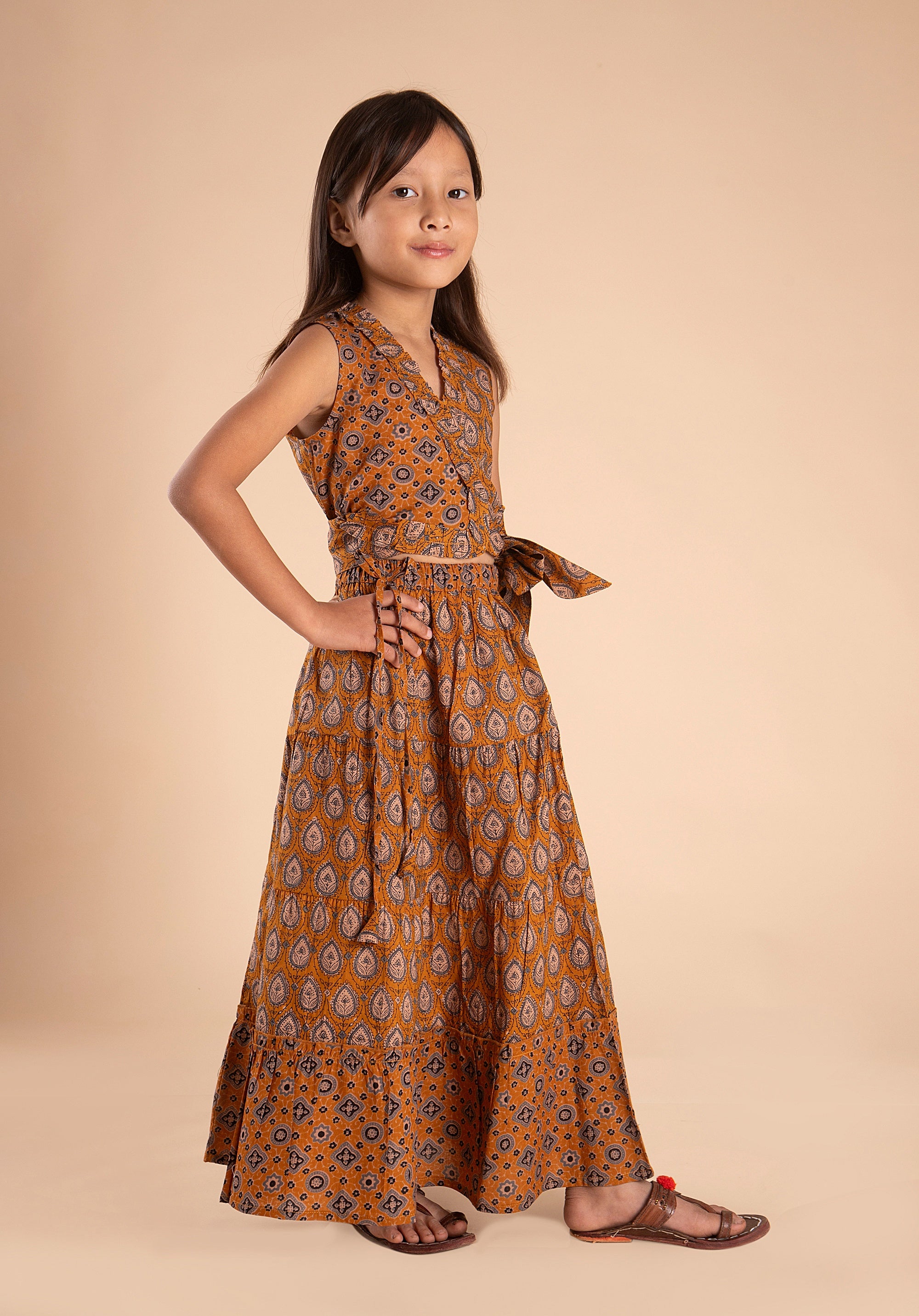 Girls Lehenga choli set Garima Yellow