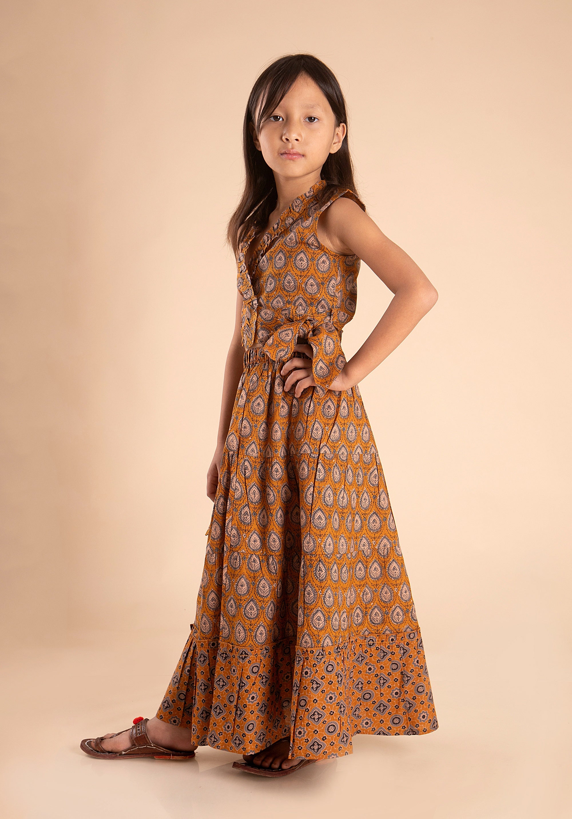 Girls Lehenga choli set Garima Yellow