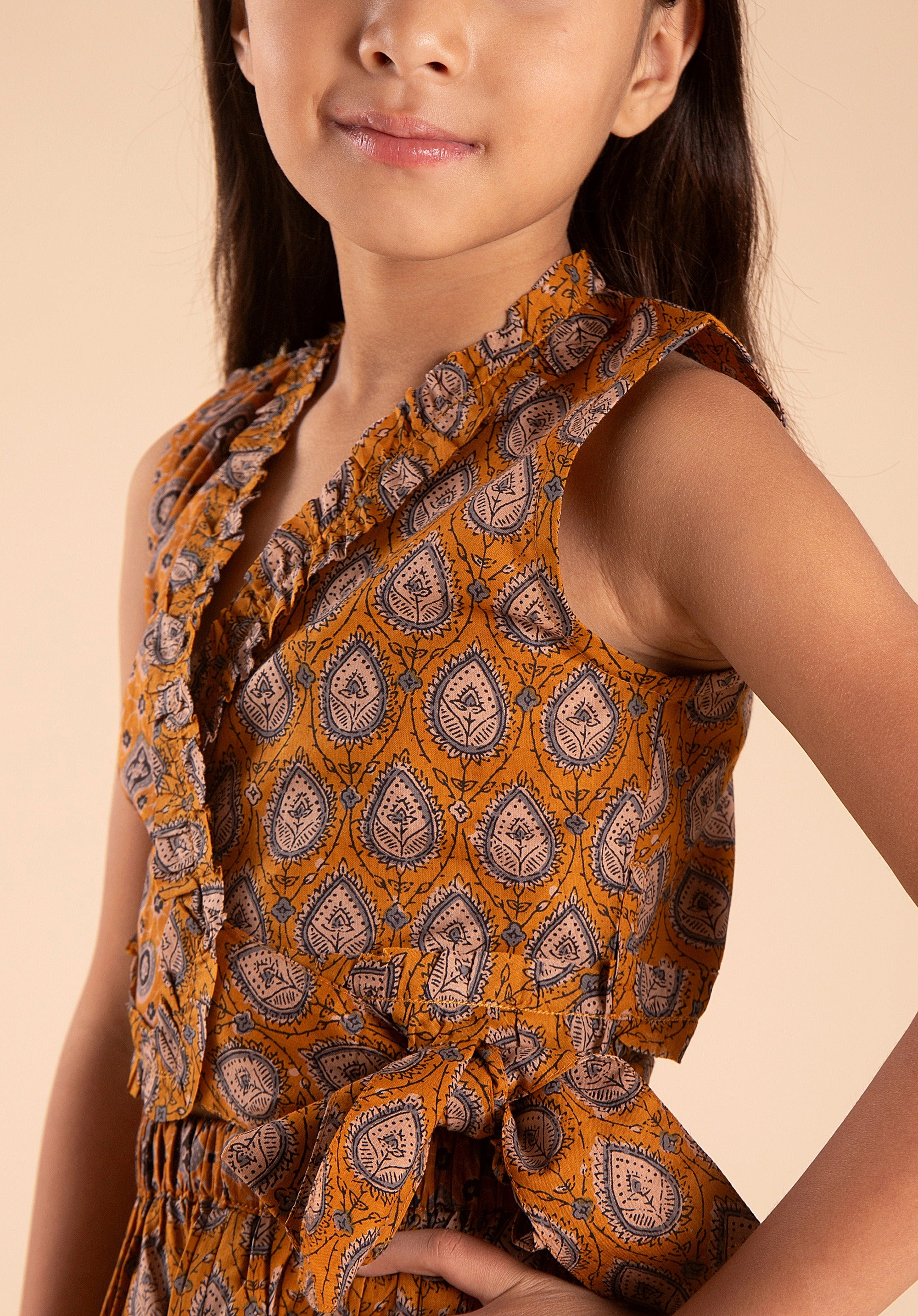 Girls Lehenga choli set Garima Yellow