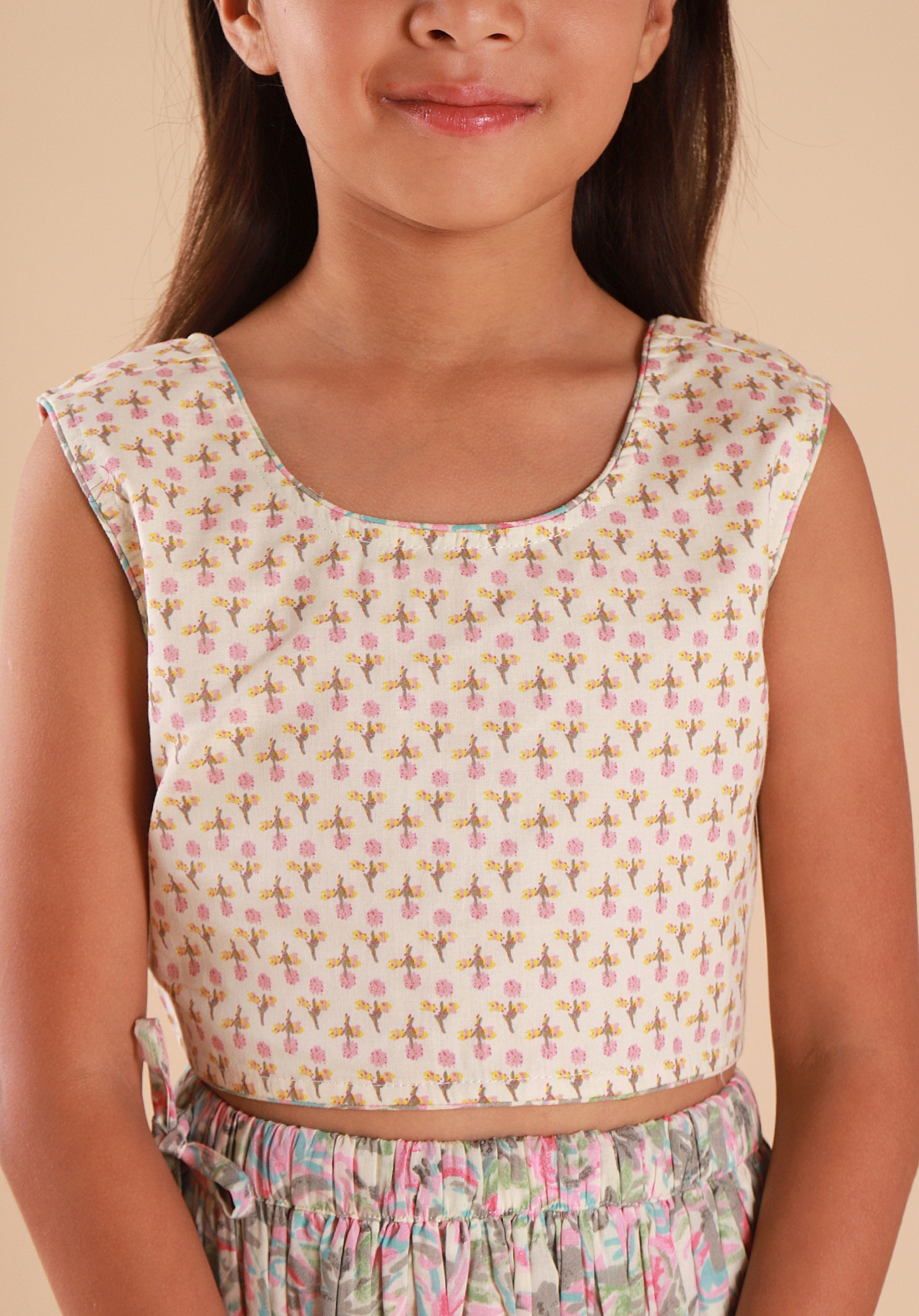 Girls Lehenga Choli Set Madhu Pink