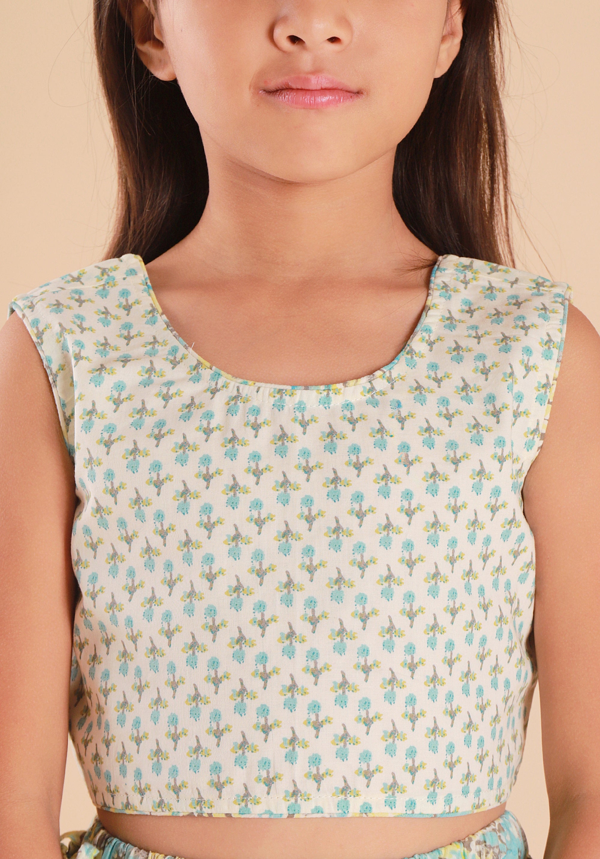 Girls Lehenga Choli Set Madhu Mint