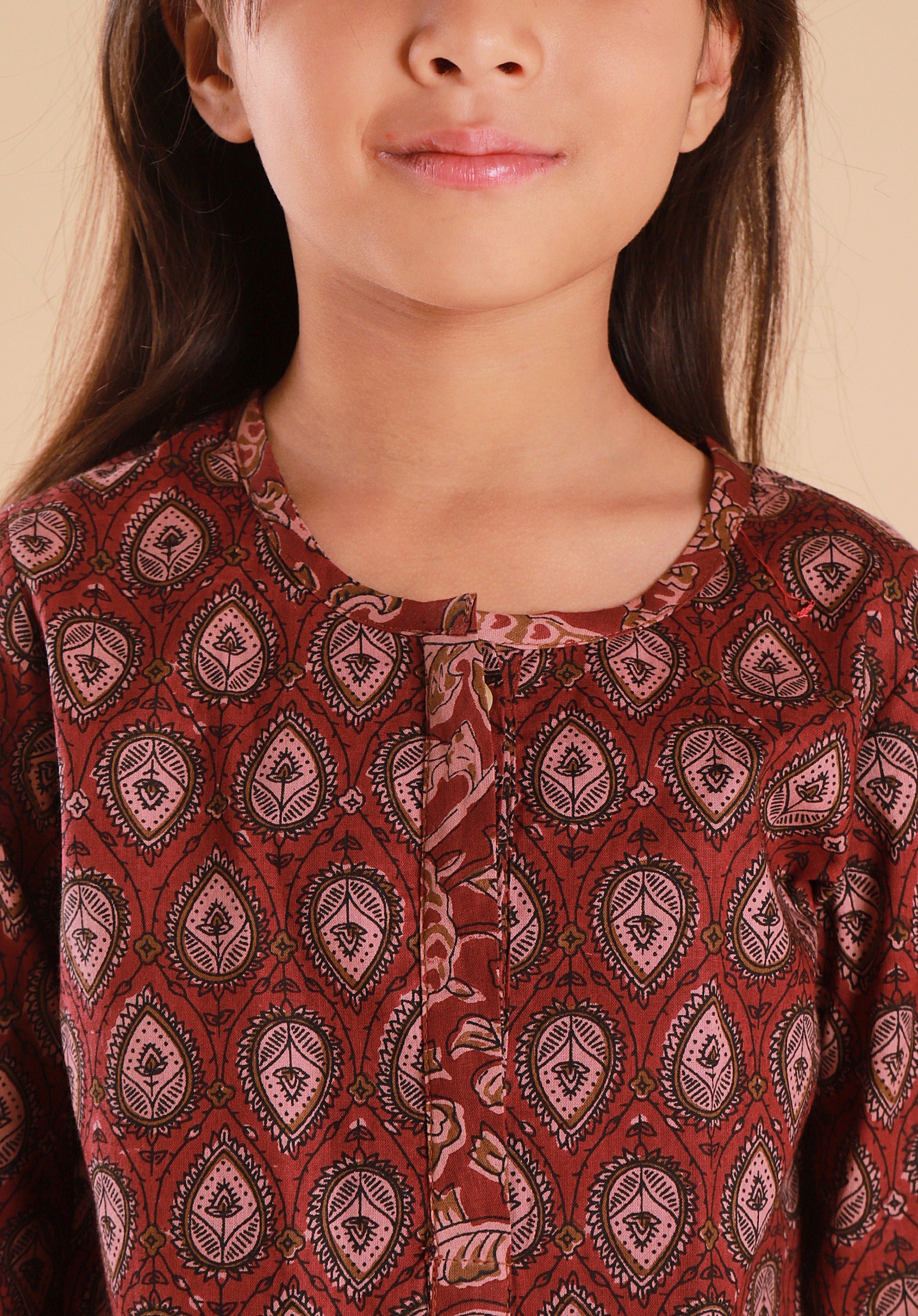 Girls Printed Kurta Set