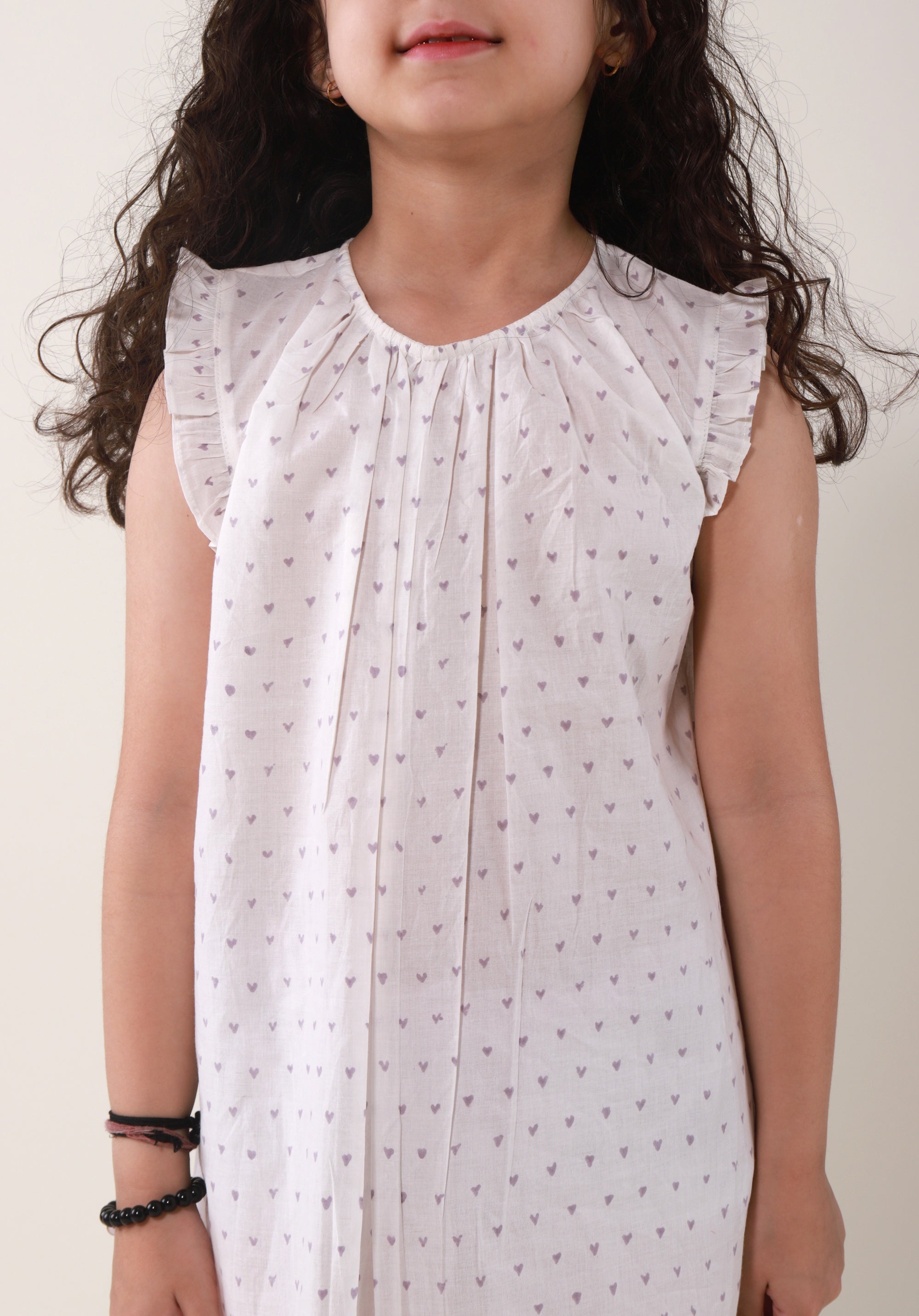 Girls' Night dress Heart Purple