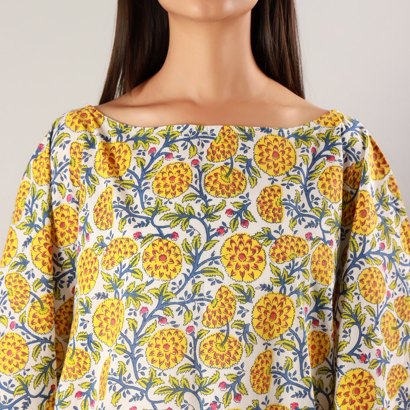 Marigold Kaftan PJ Set Yellow